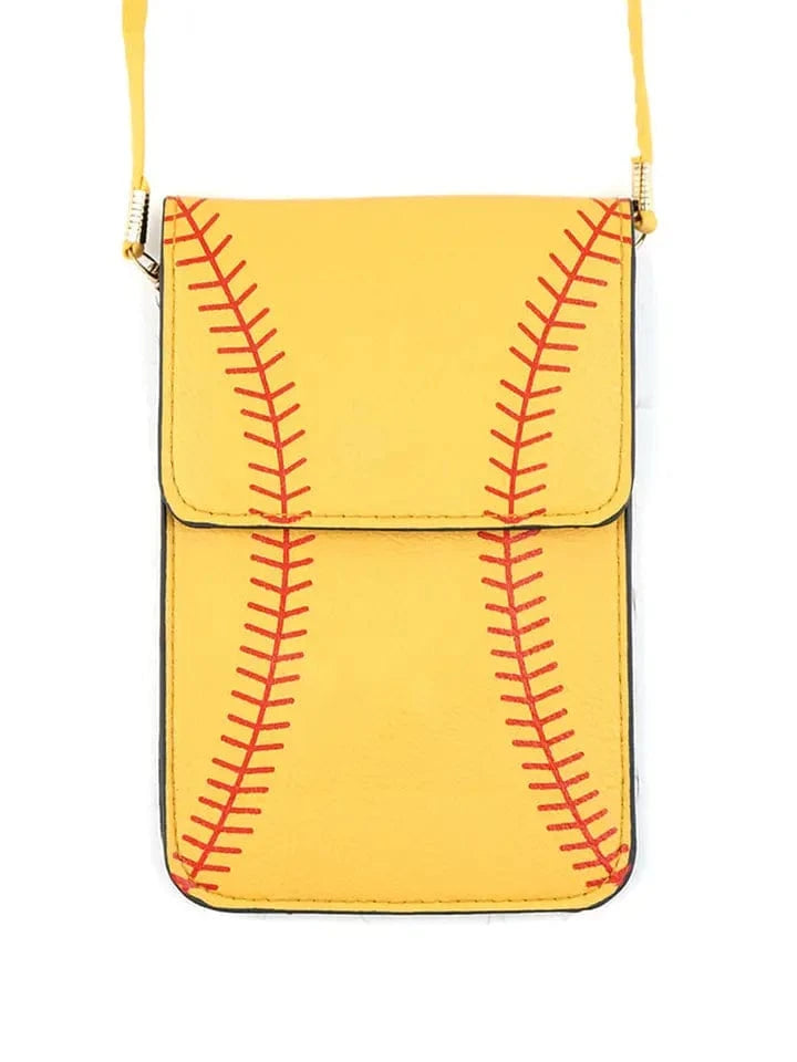 Softball Cellphone Crossbody with Clear Window