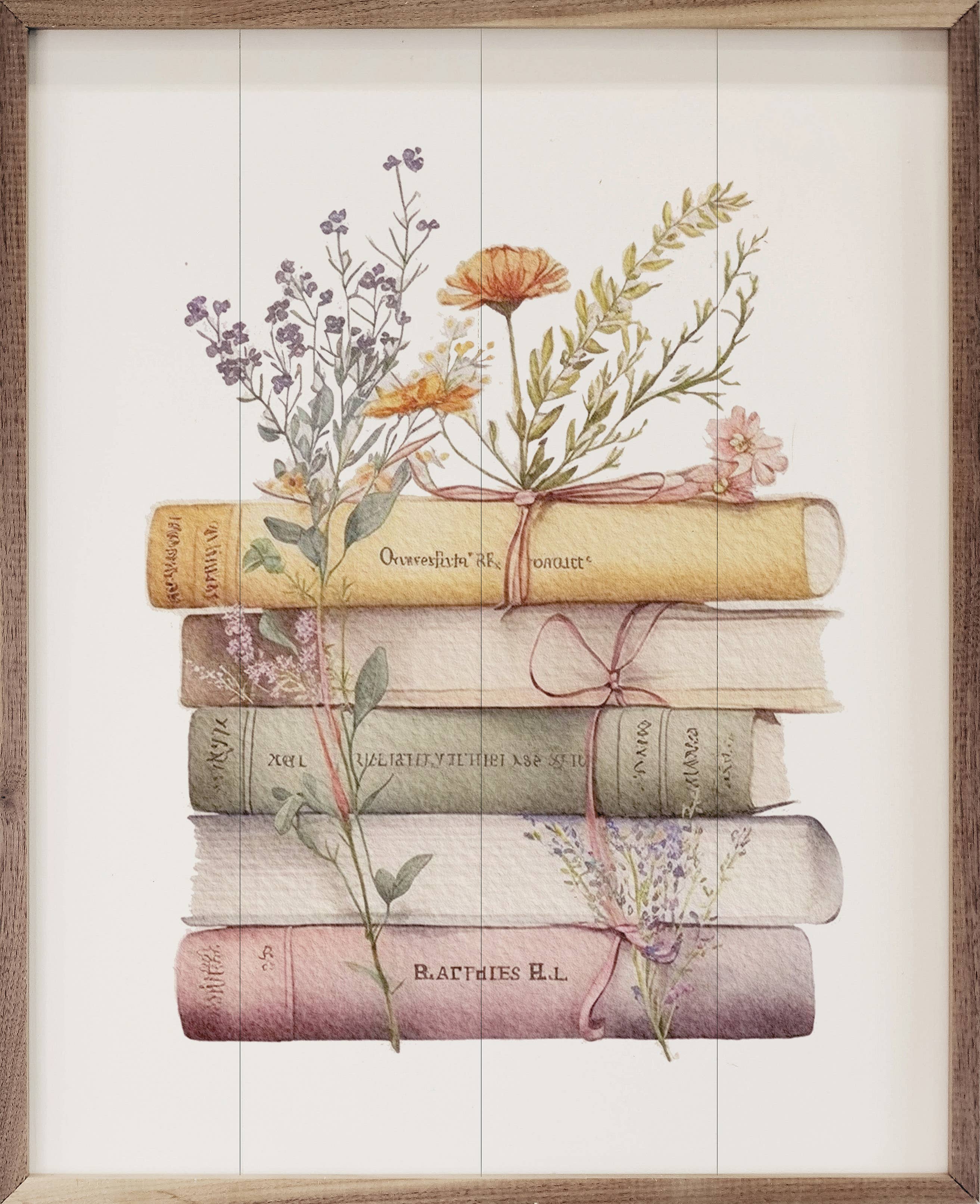 Kendrick Home print Spring Garden Books Floral Print