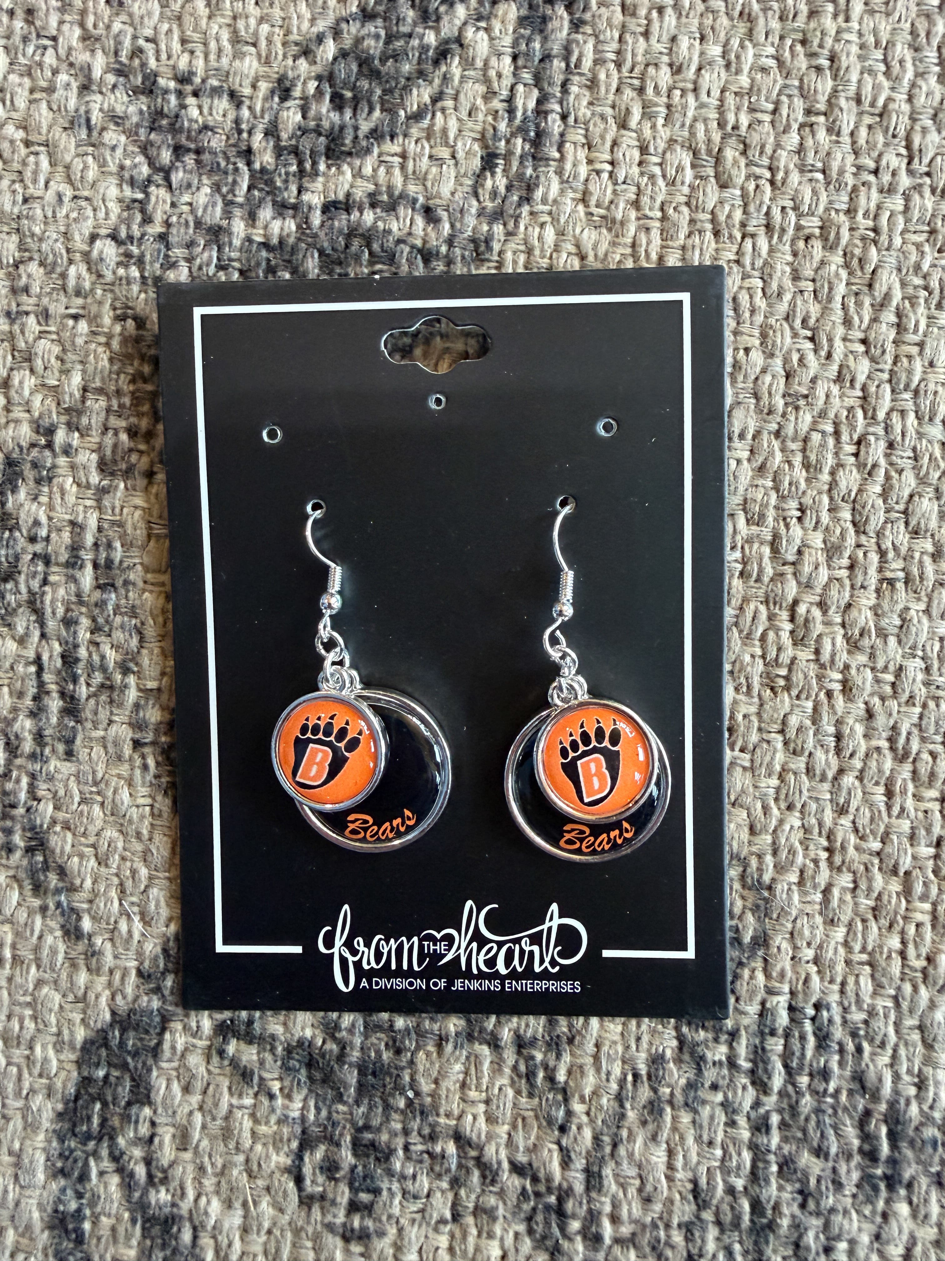 From the Heart Earrings Centennial Stacked Disc School Spirit Earrings