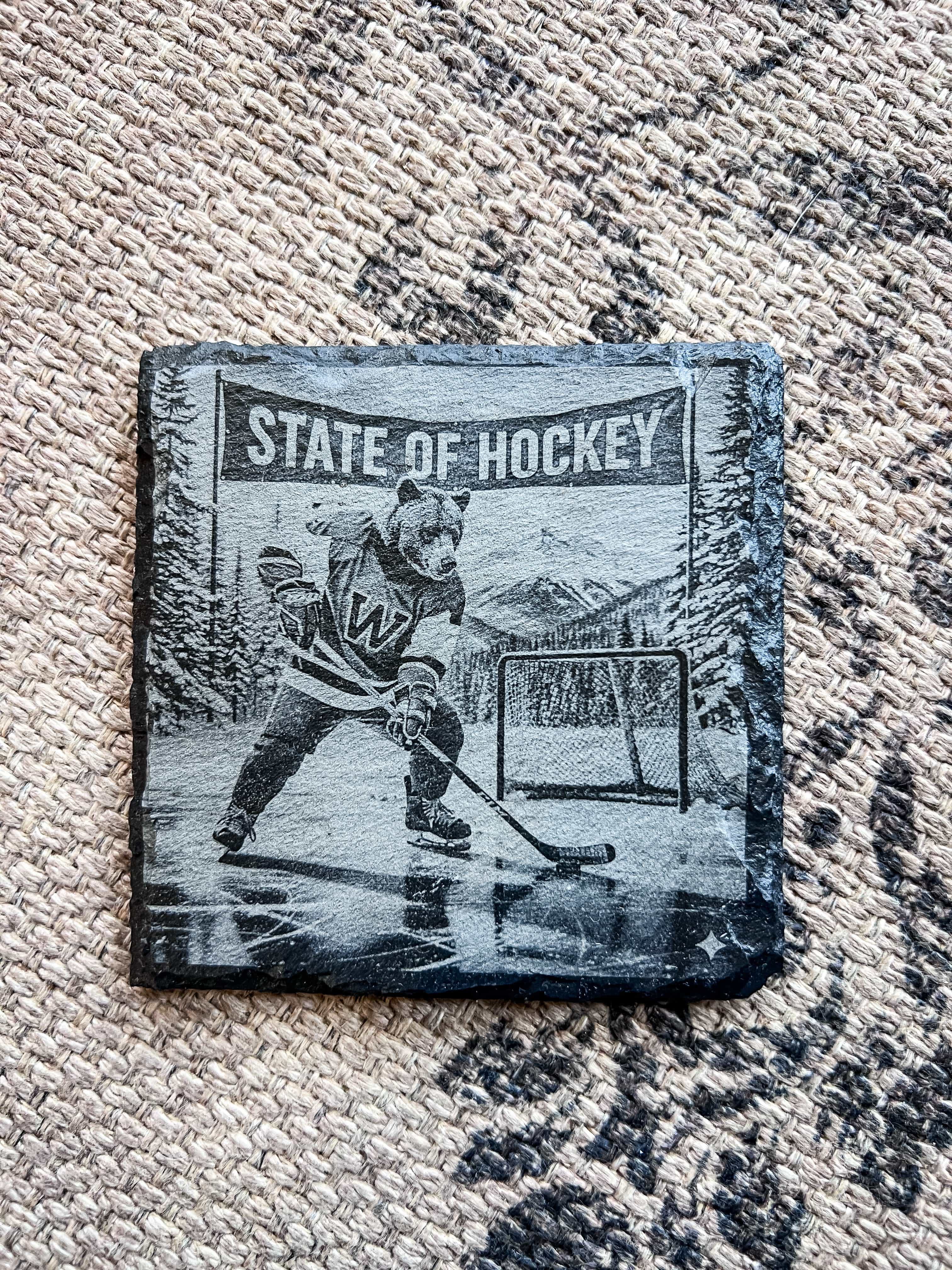 MT #311 (Mitch) Coaster State of Hockey Engraved Coaster