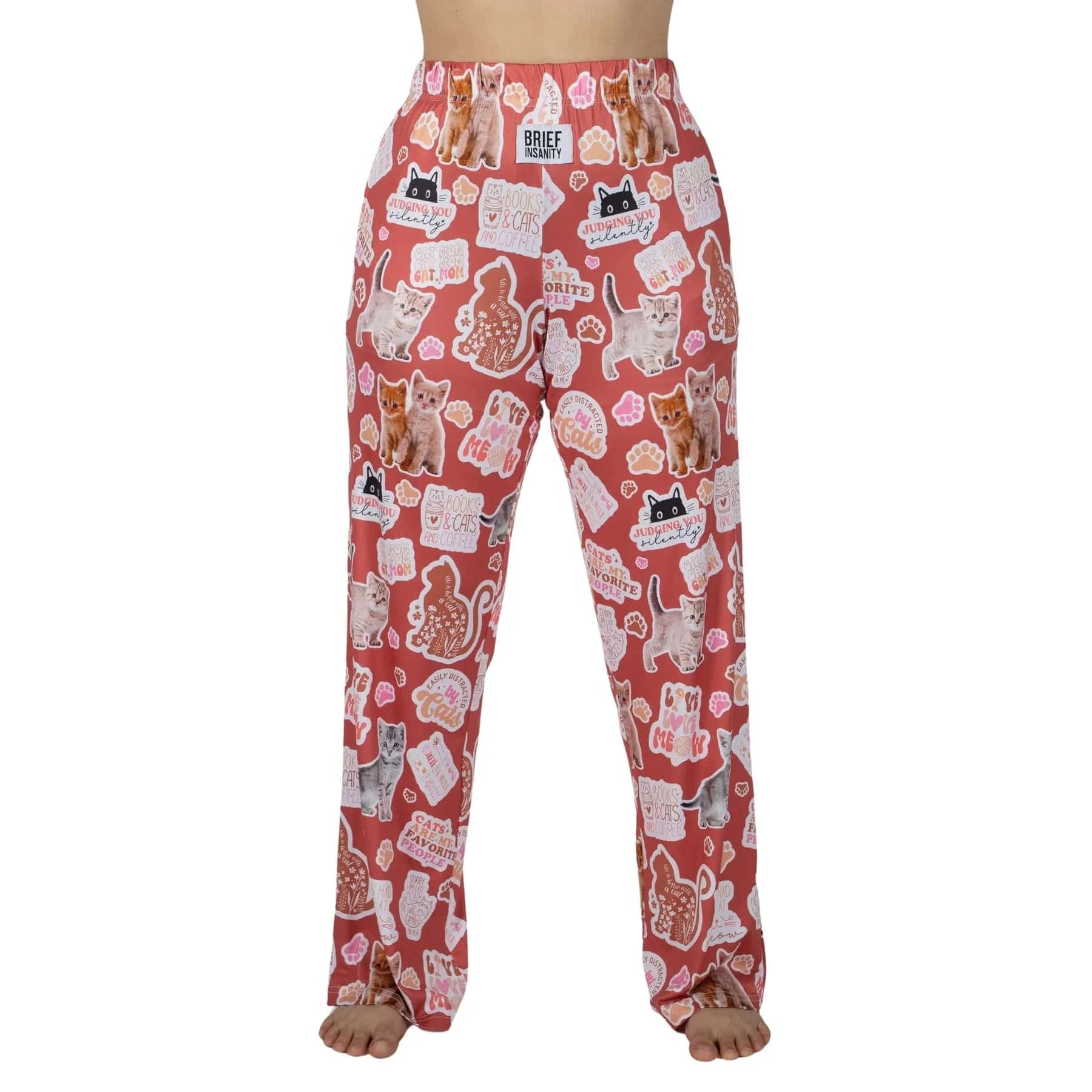 Brief Insanity Lounge Pants Sticker Kitten Lounge Pants