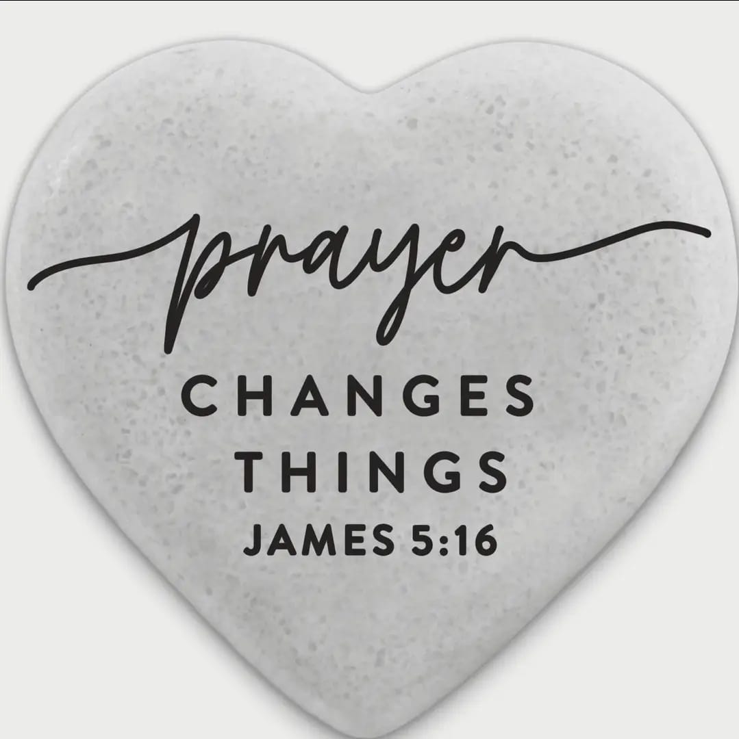MJJ #8 (Melissa) Stone Scripture Heart Stone Scripture Heart Prayer Changes Things
