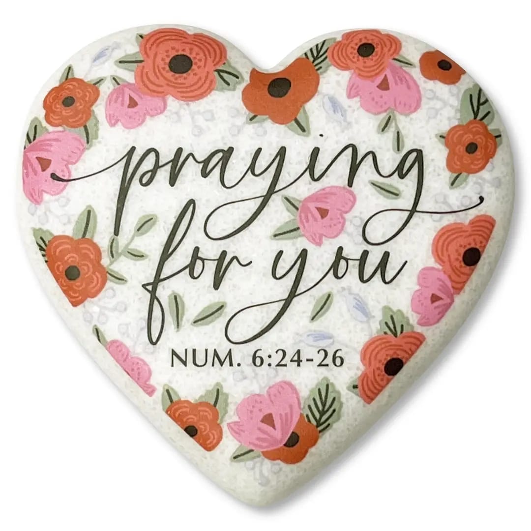 Stone Scripture Heart Praying For You