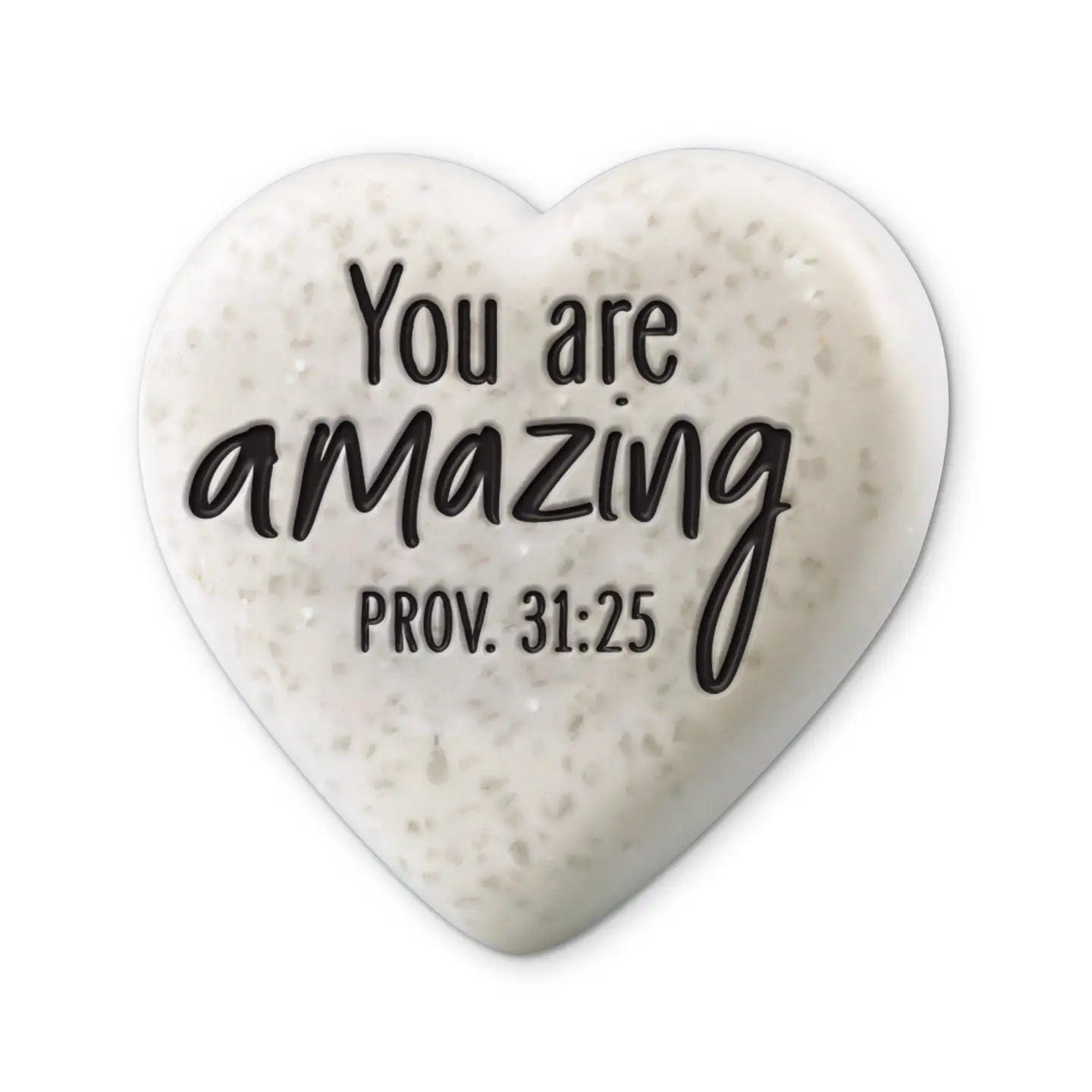 MJJ #8 (Melissa) Stone Scripture Heart Stone Scripture Heart You Are Amazing