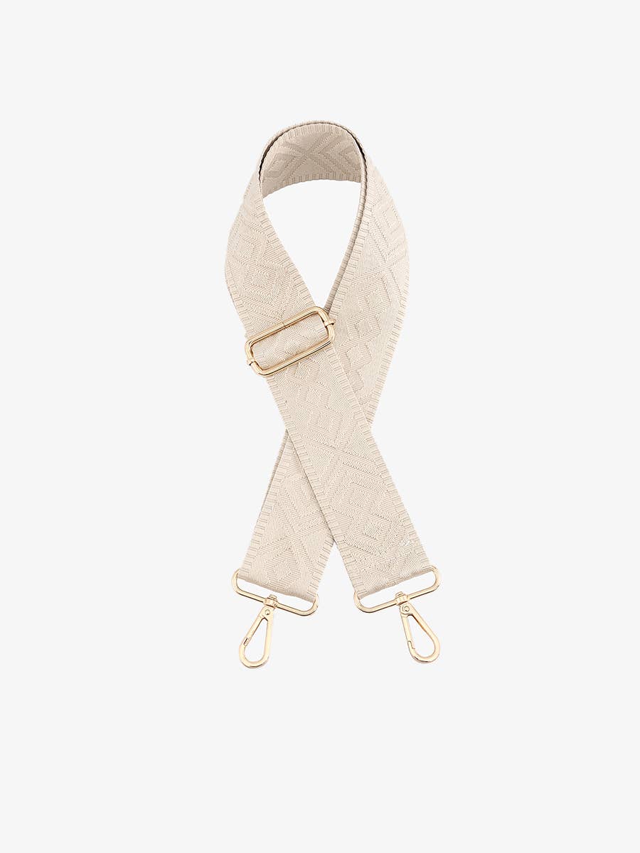Jen & Co. STPBO Bohemian Guitar Strap: Off White