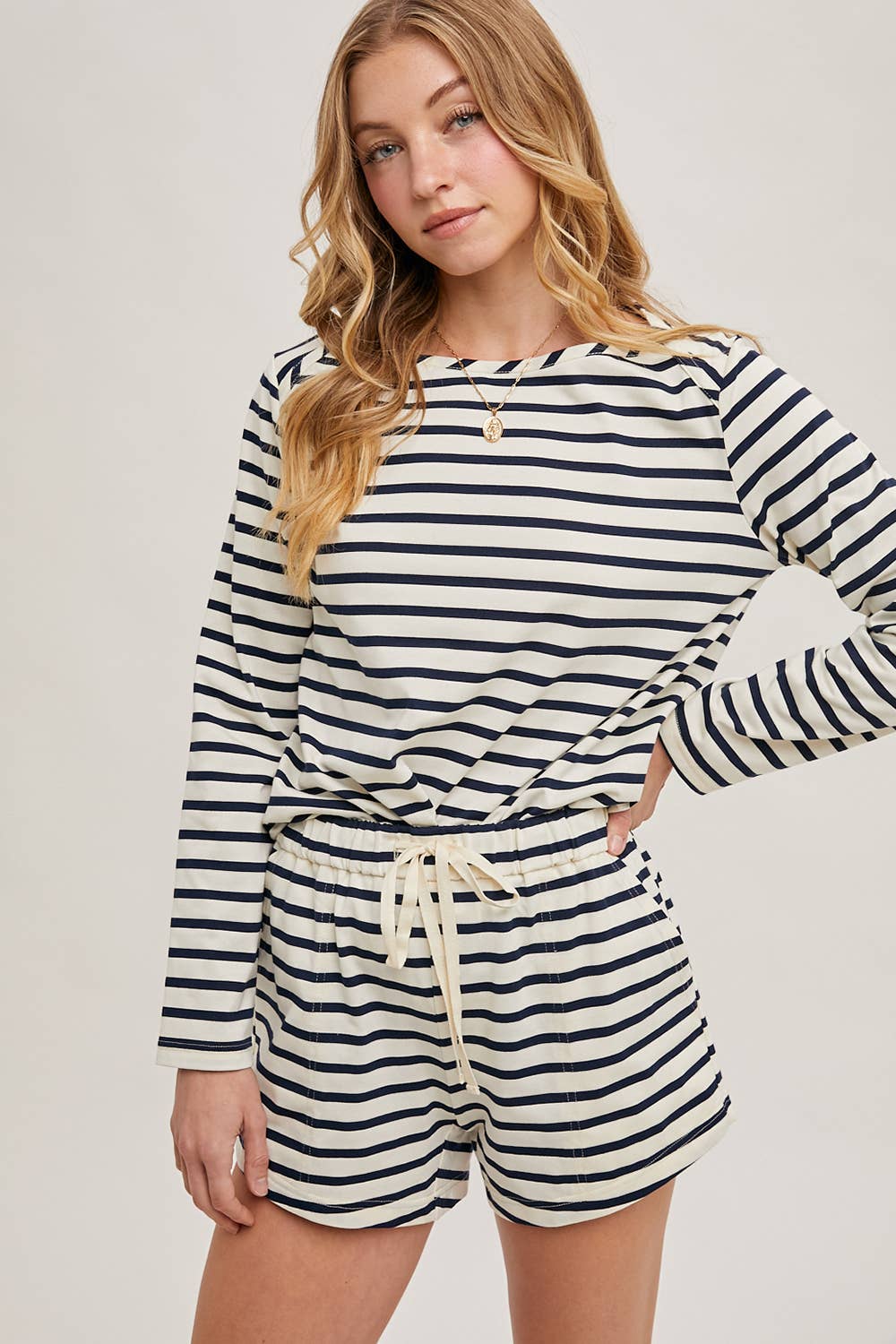 Striped Lounge Day Top & Shorts