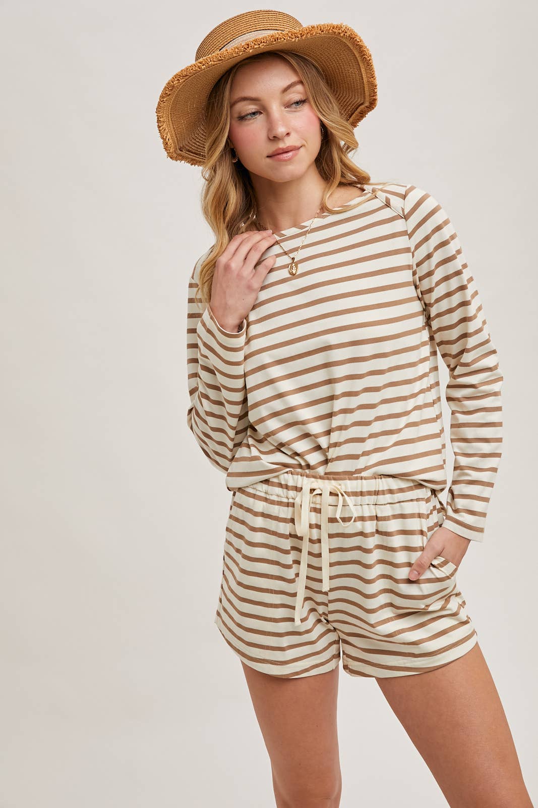Striped Lounge Day Top & Shorts