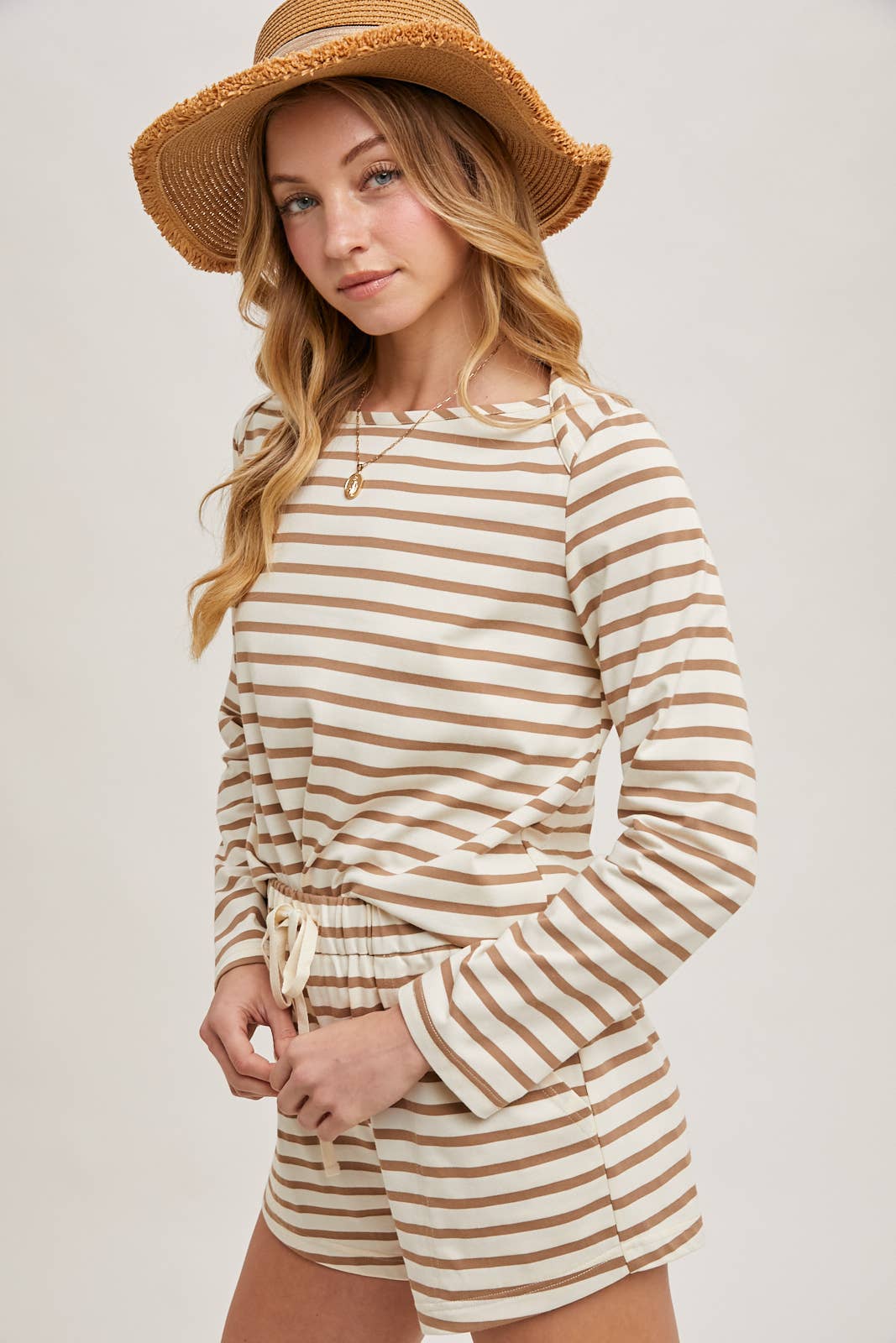 Striped Lounge Day Top & Shorts