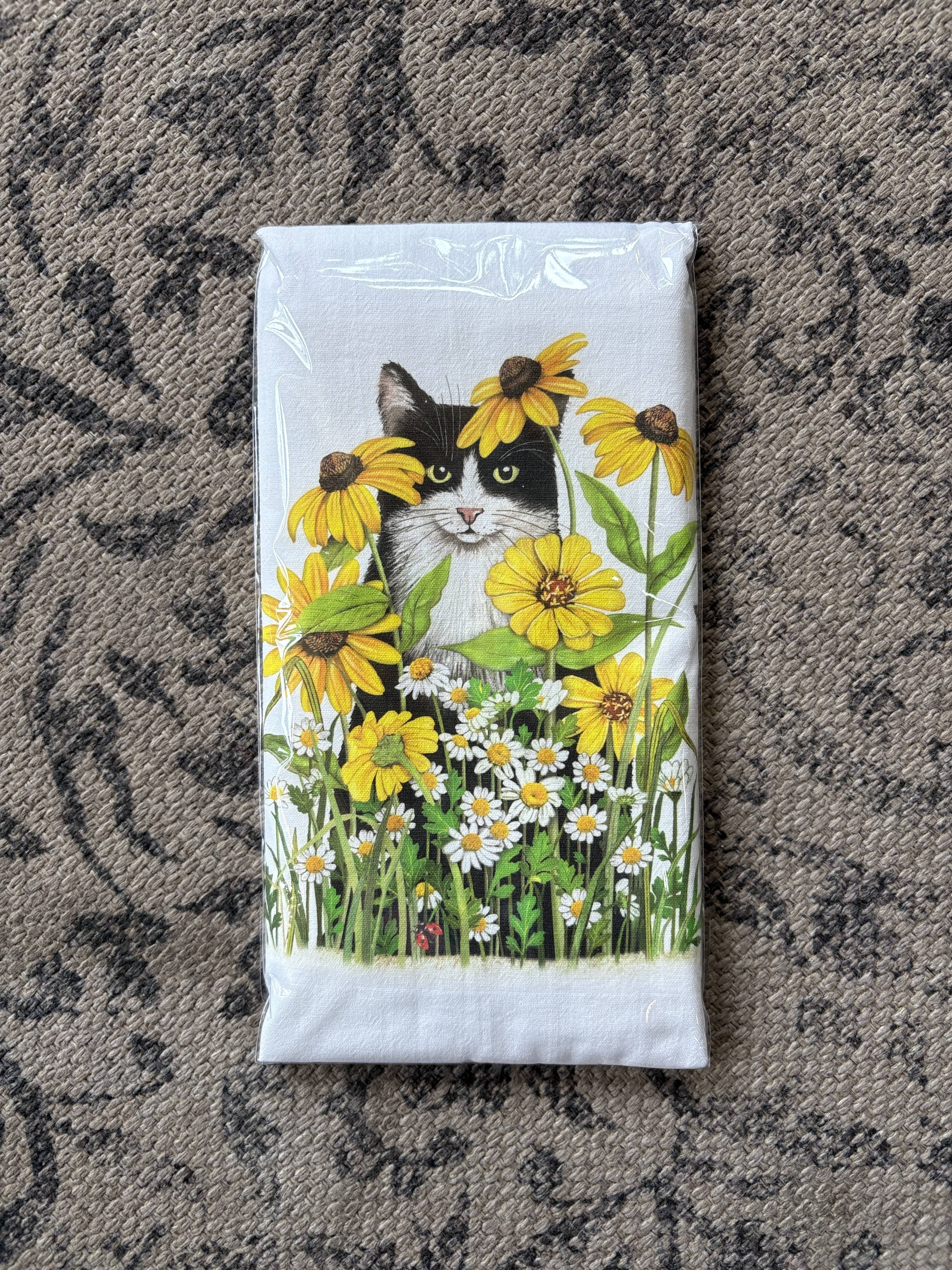 Summer Cats Tea Towel