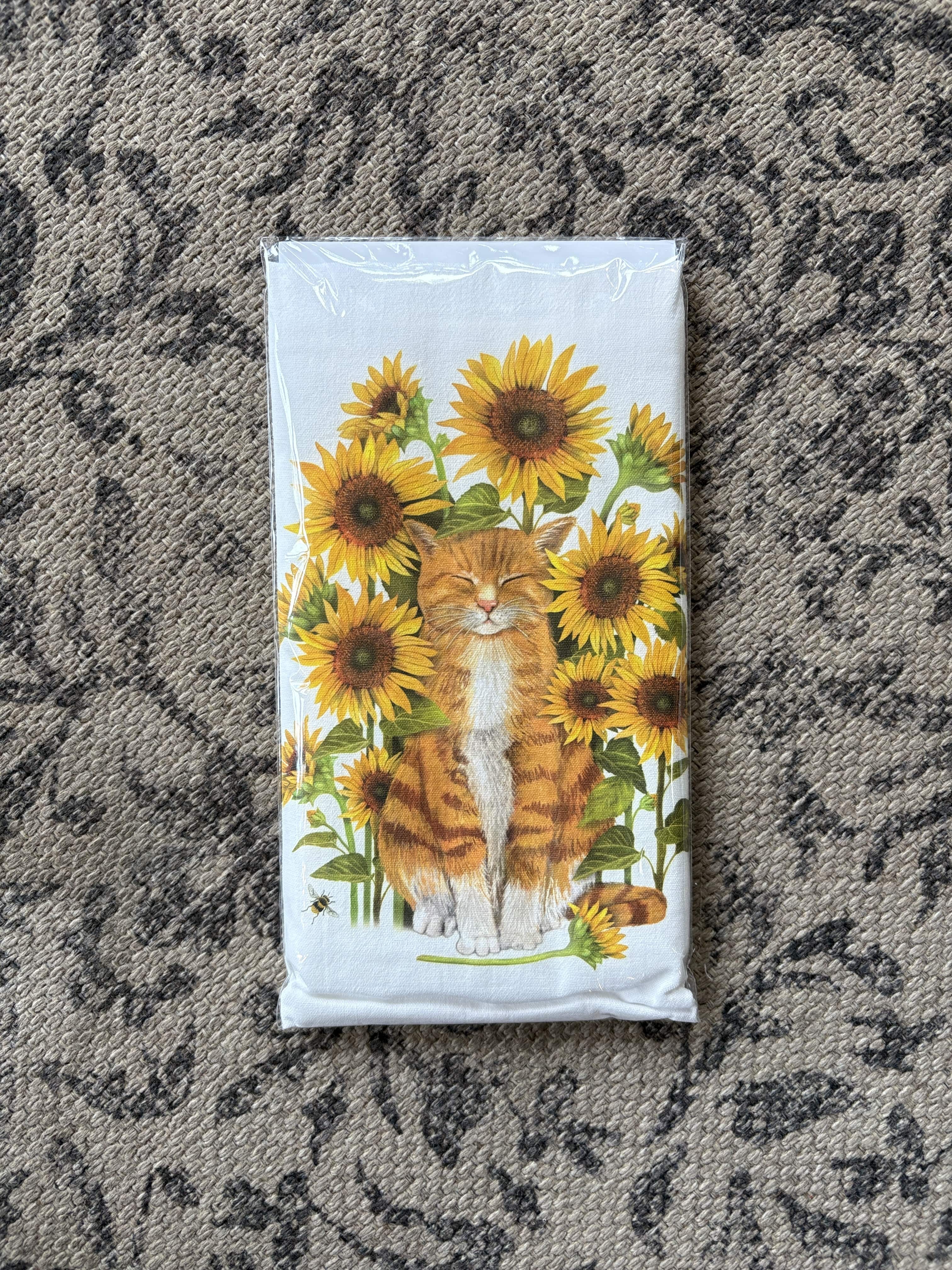 Summer Cats Tea Towel
