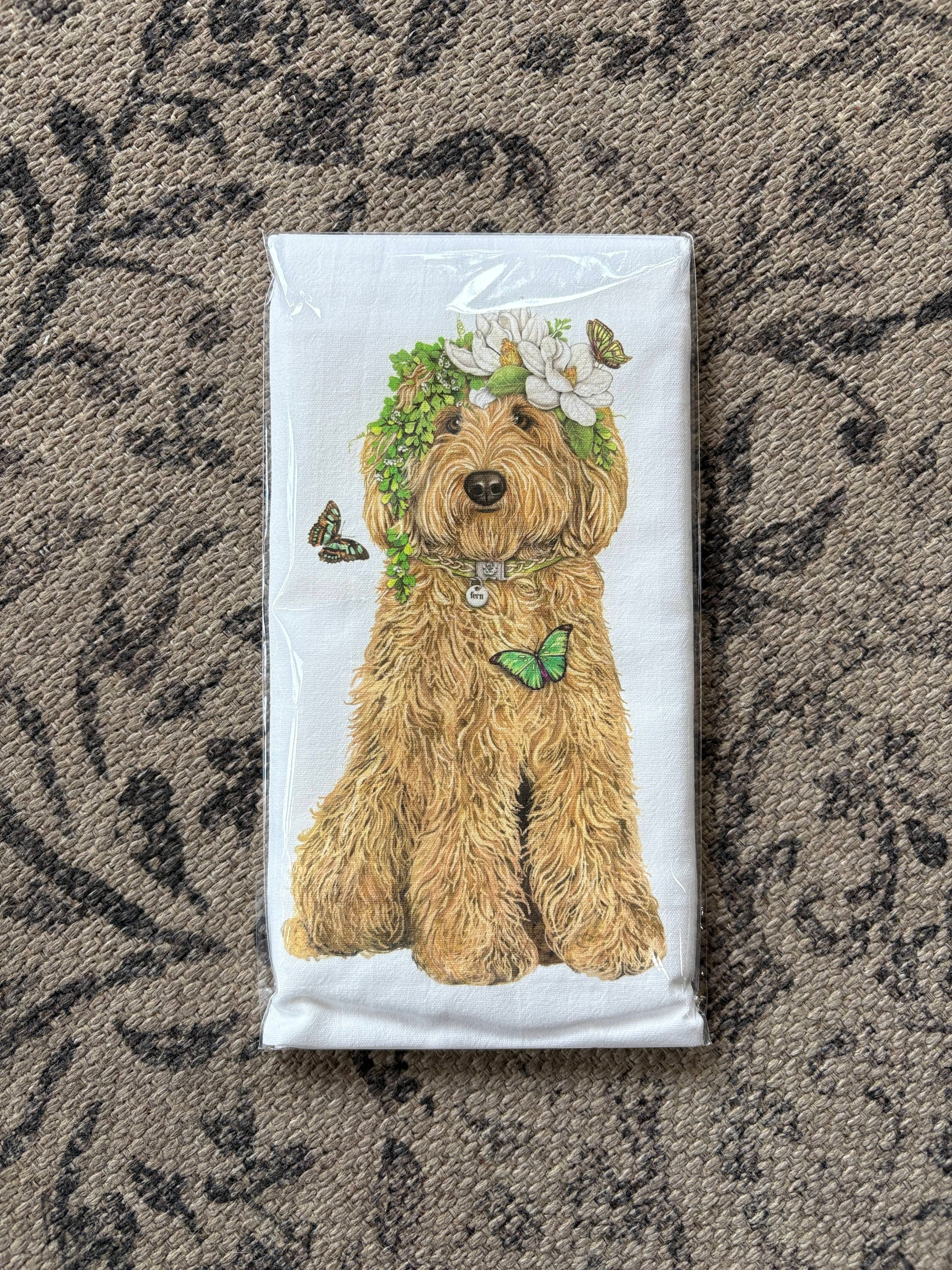 Summer Dogs Tea Towel