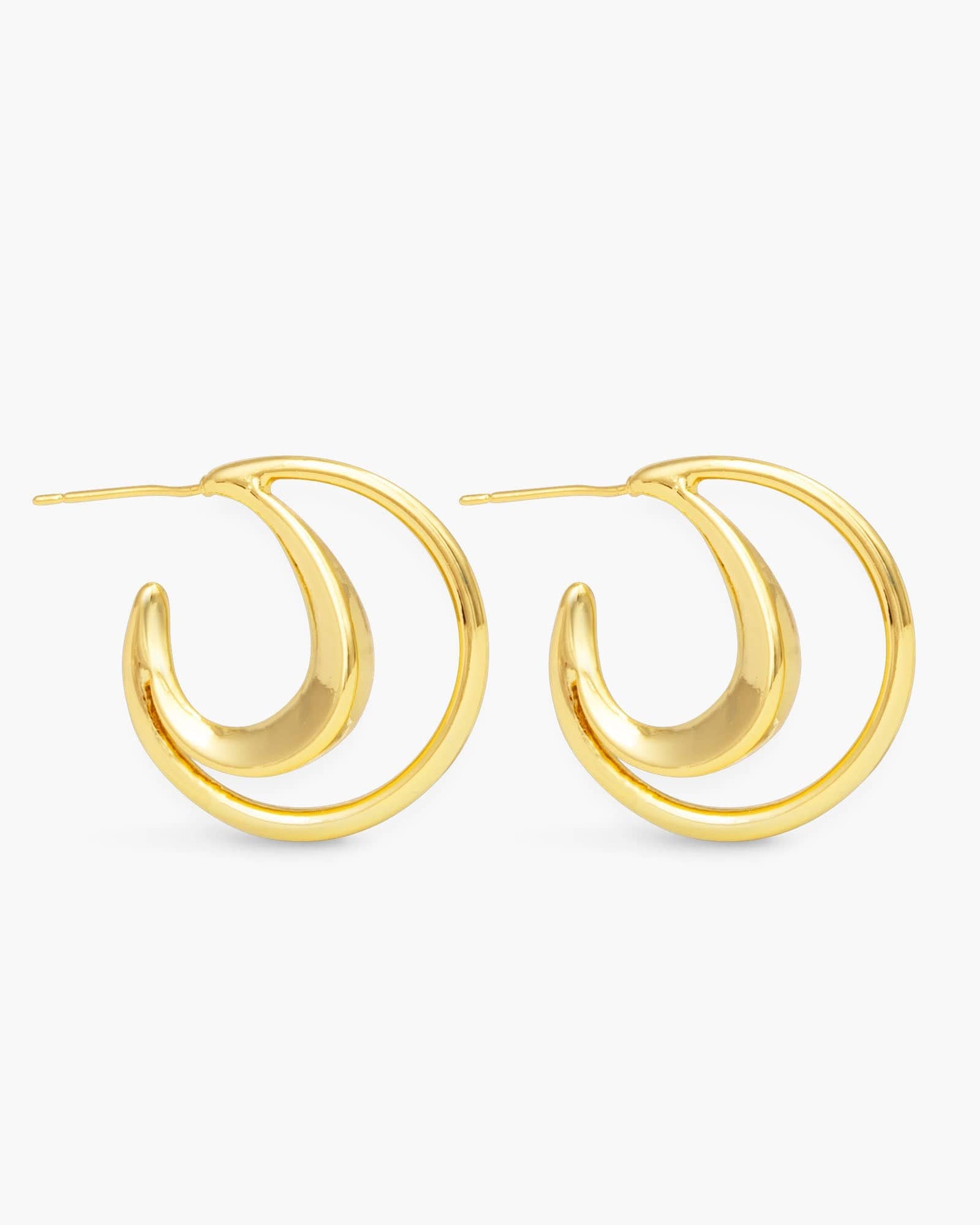 Amanda Blu Jewelry Summer Polished Double Hoop Gold