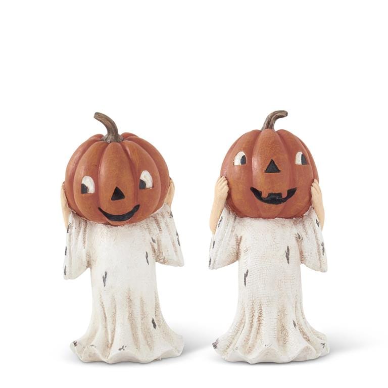 K&K Seasonal Decor Sweet Pumpkin Head Ghost