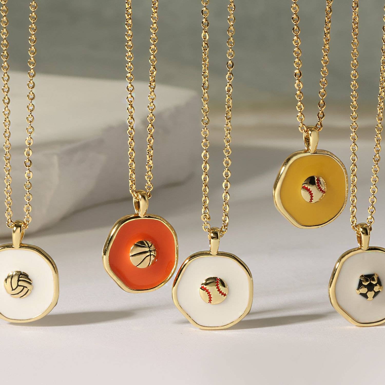 Swish! Basketball Pendant Necklace