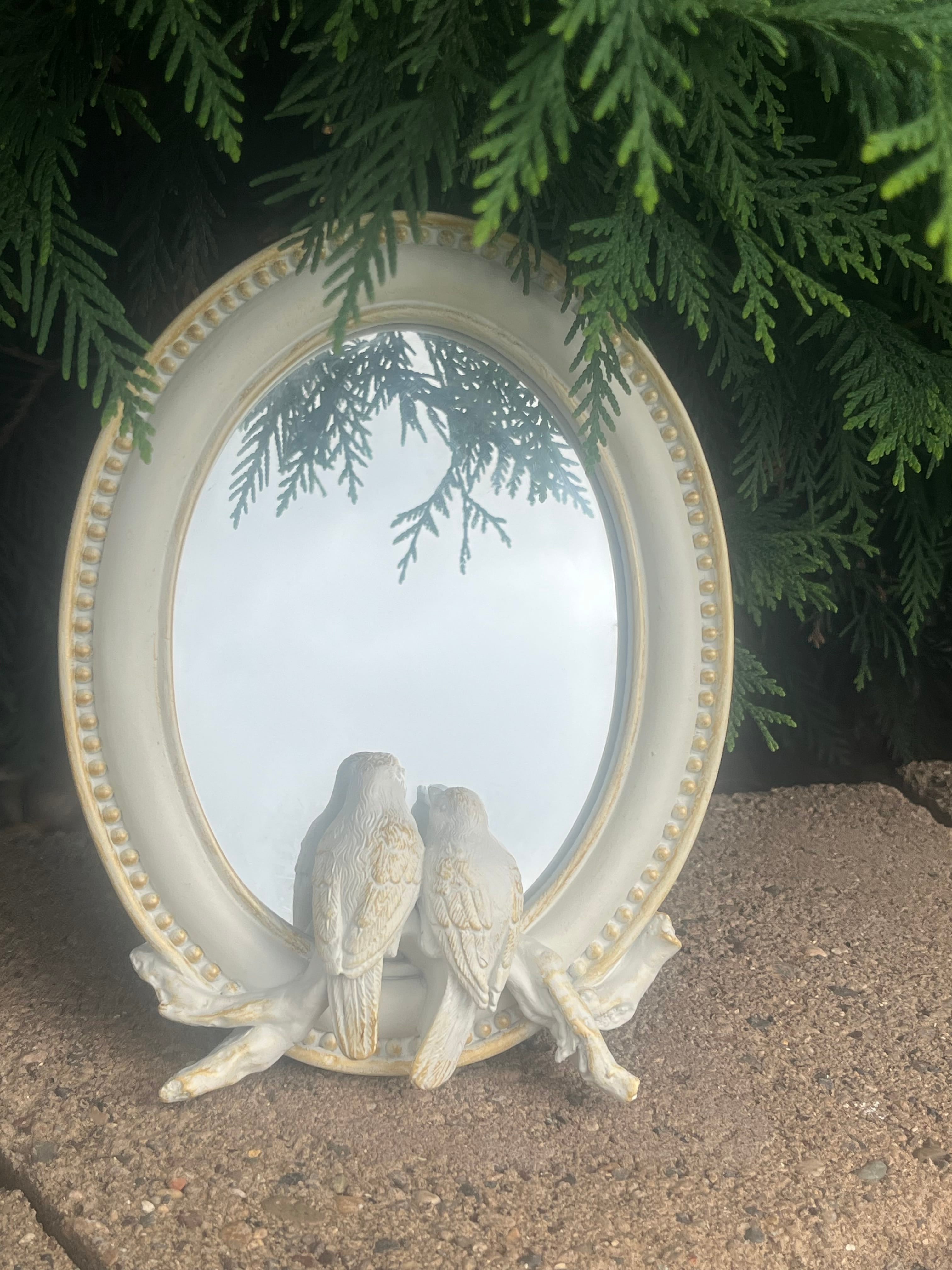 Tabletop Mirror with Birds