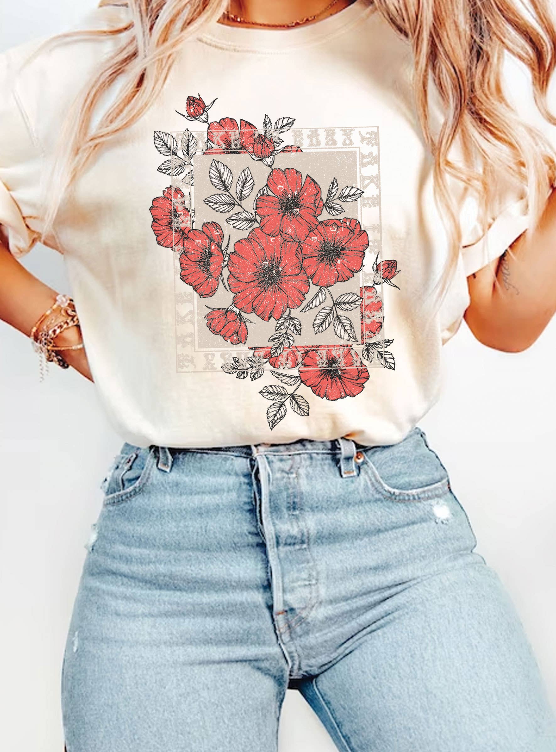 Rustee Clothing Tee Take It Easy Poppies Tee
