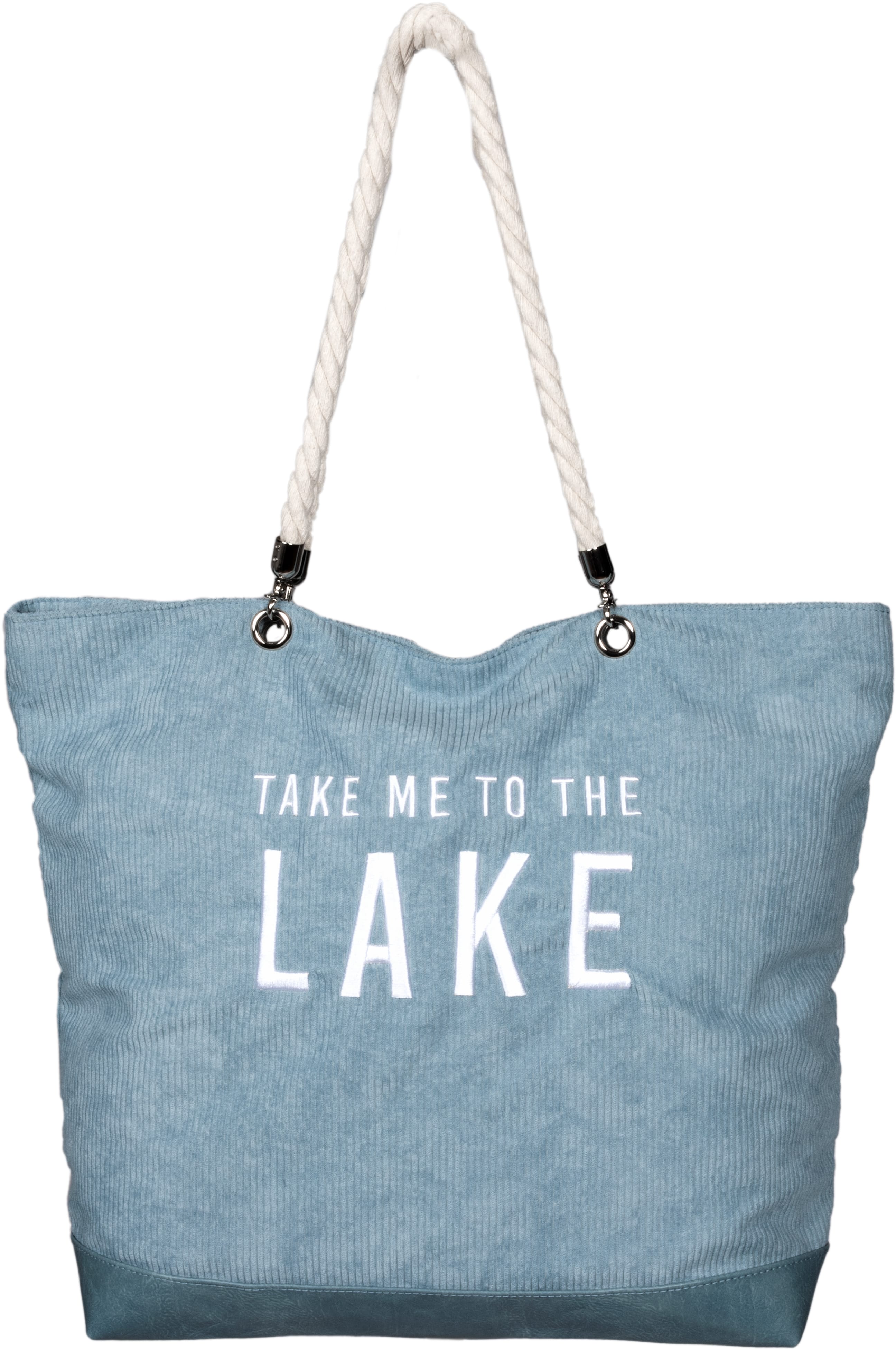 Pavilion Tote Bag Take Me To The Lake Corduroy Tote Bag