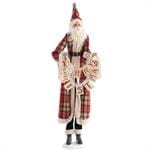Tall Santa in Plaid Jacket