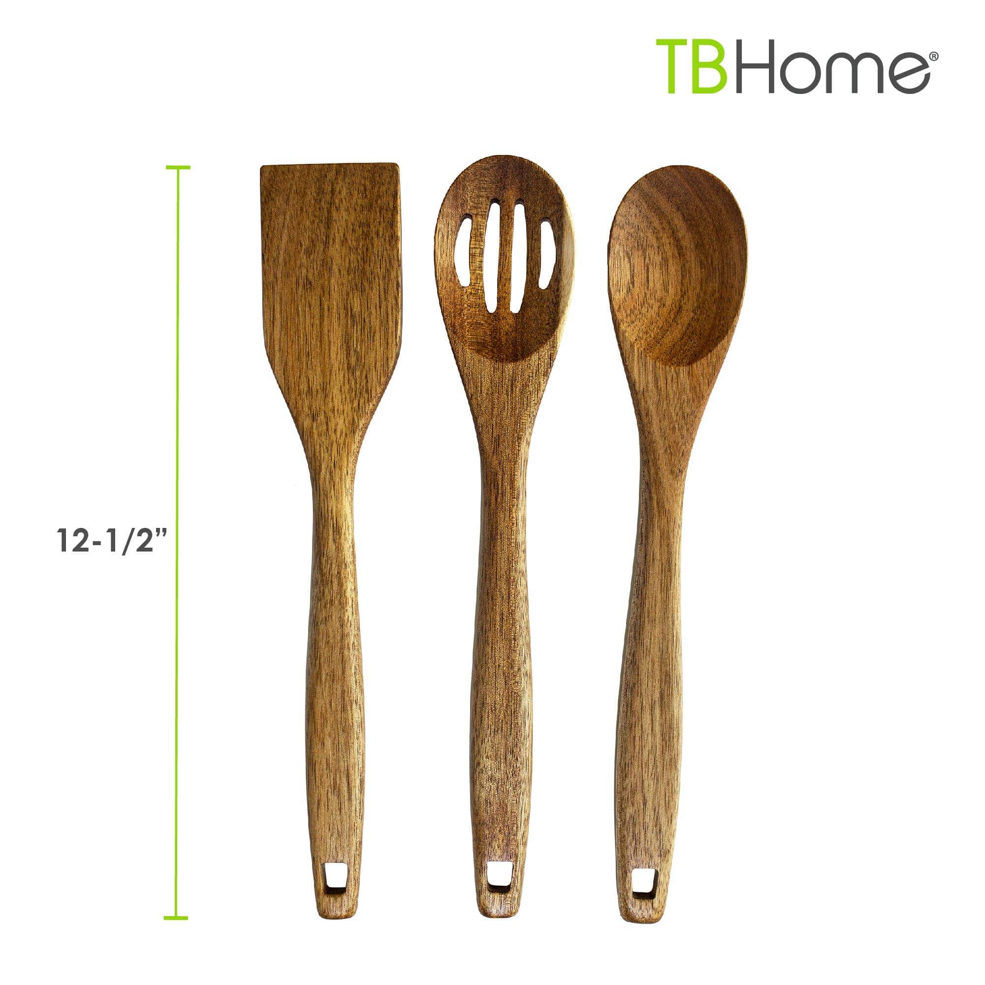 Totally Bamboo Kitchen Utensils TB Home® 3-Piece Acacia Wood Cooking Utensil Set