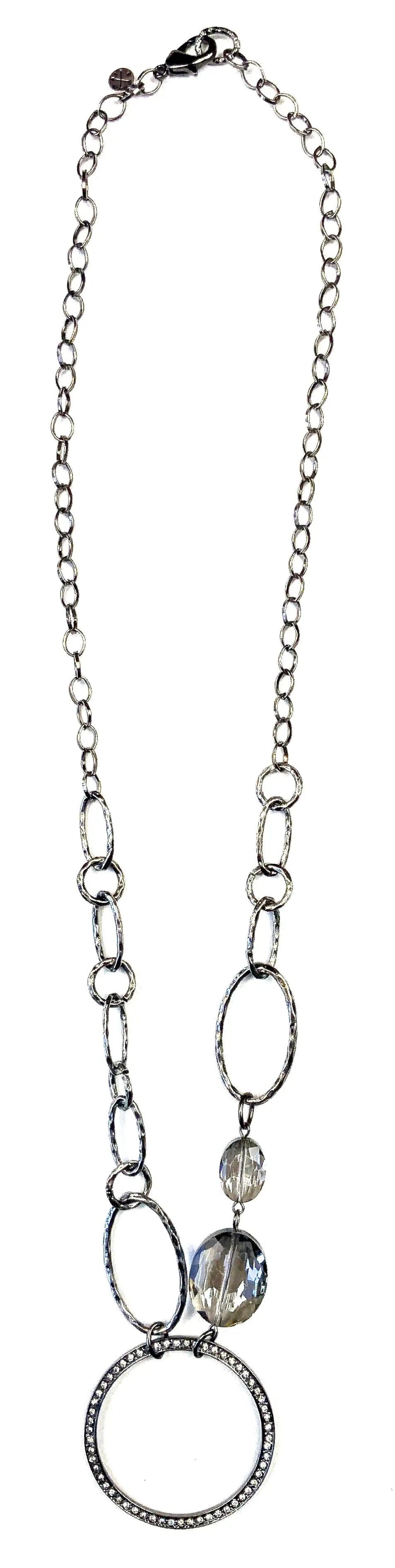 Asymmetric Chain & Hoop Necklace