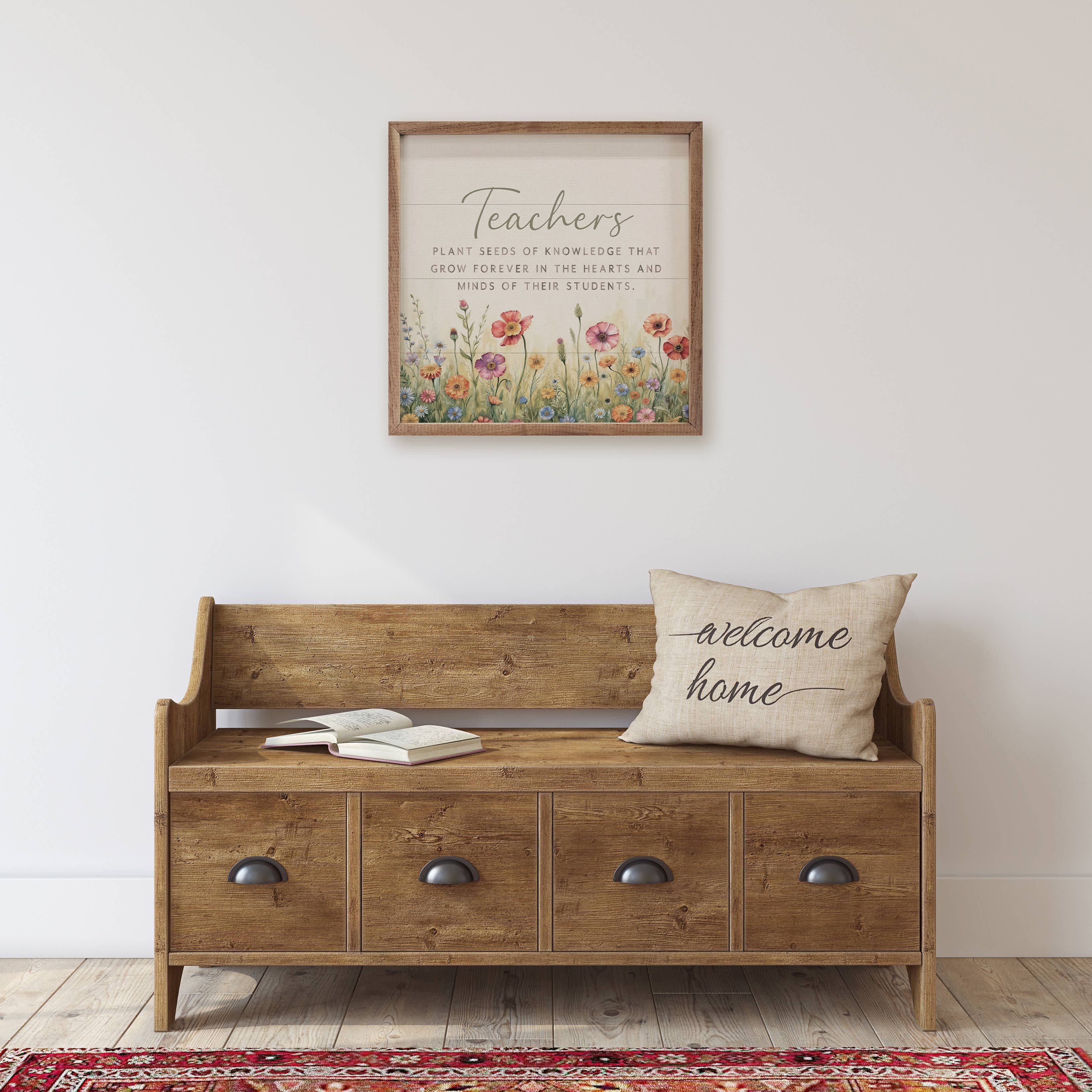 Teachers Plant Seeds That Grow Into Flowers Sign