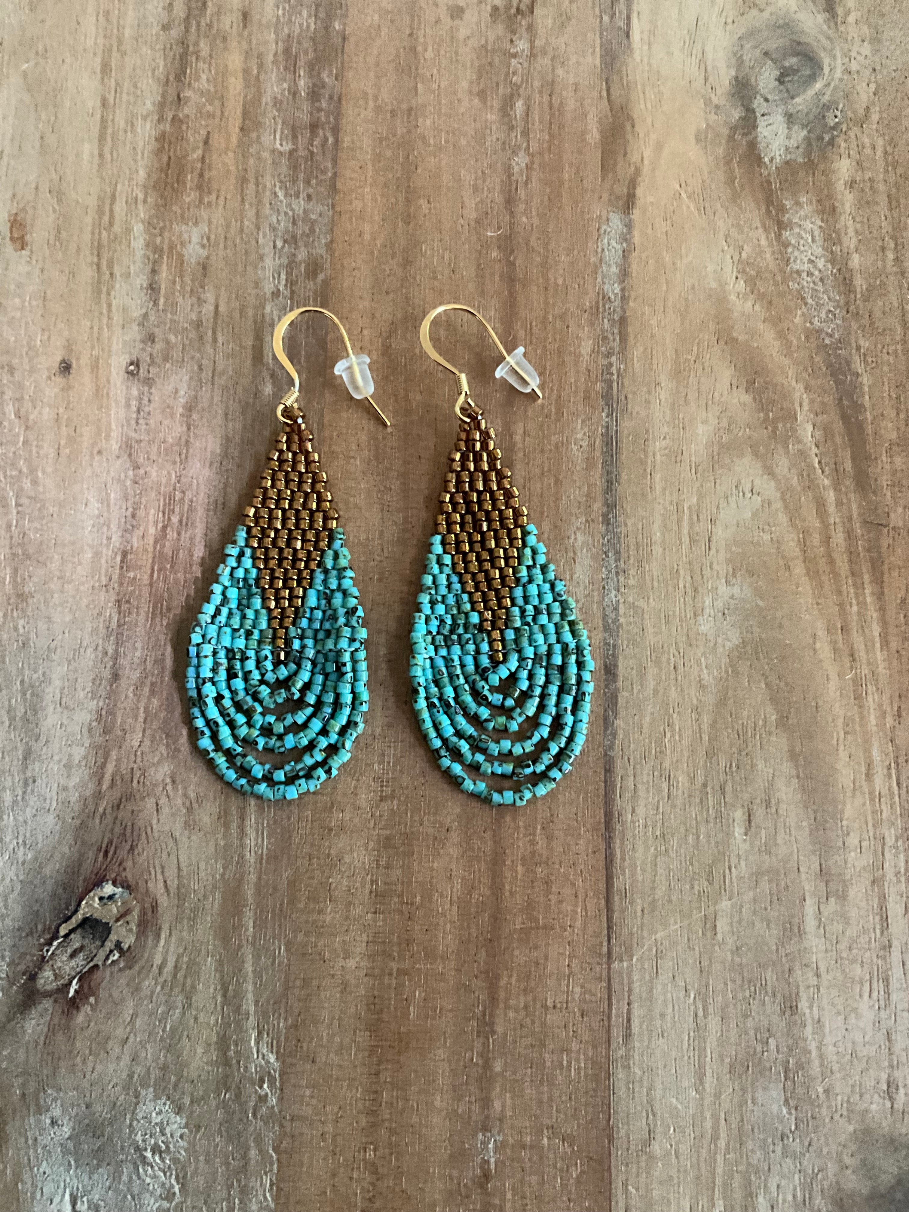 Tear Drop Fringe Large Earrings
