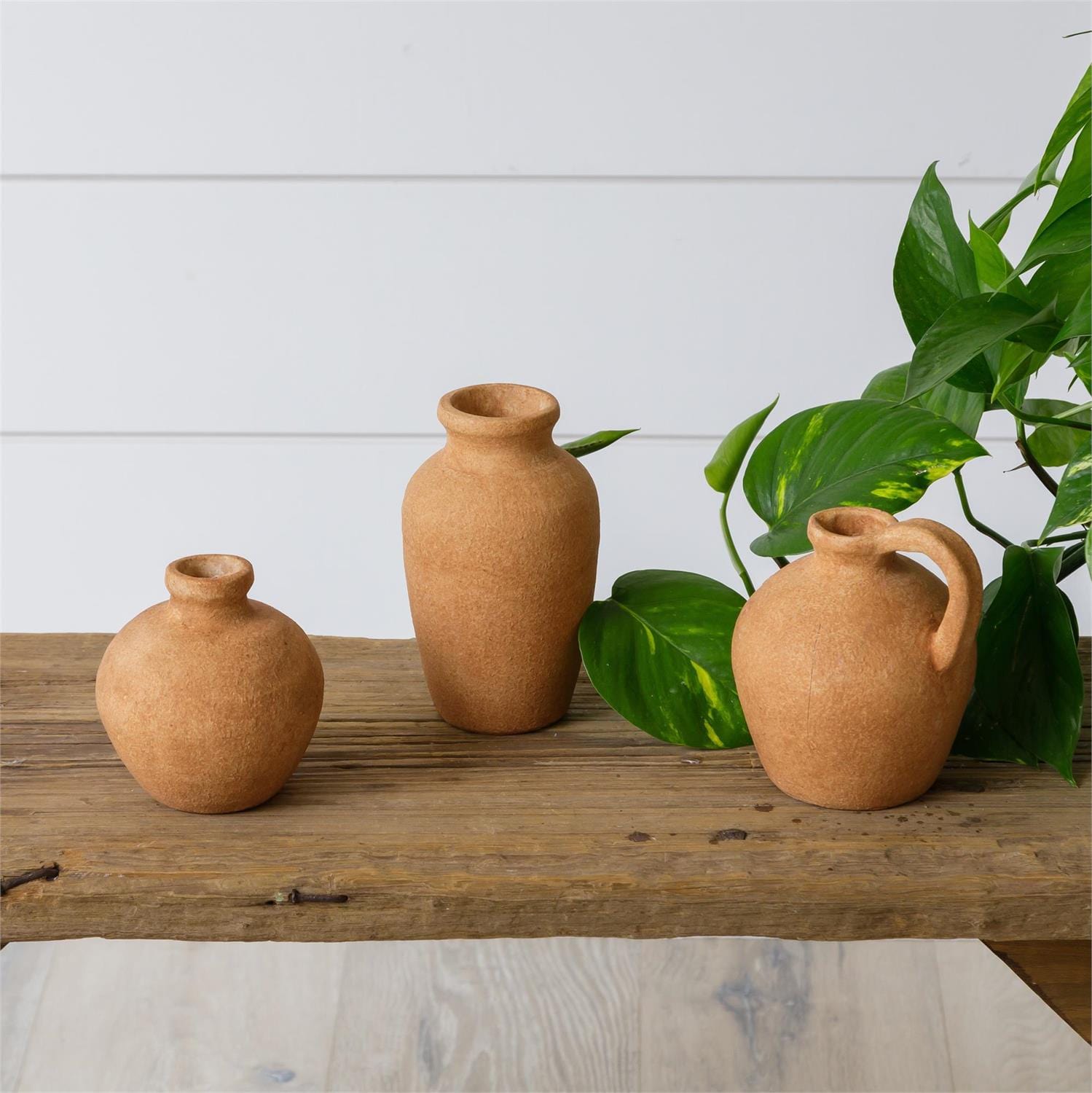 Terracotta Inspired Textured Bud Vases