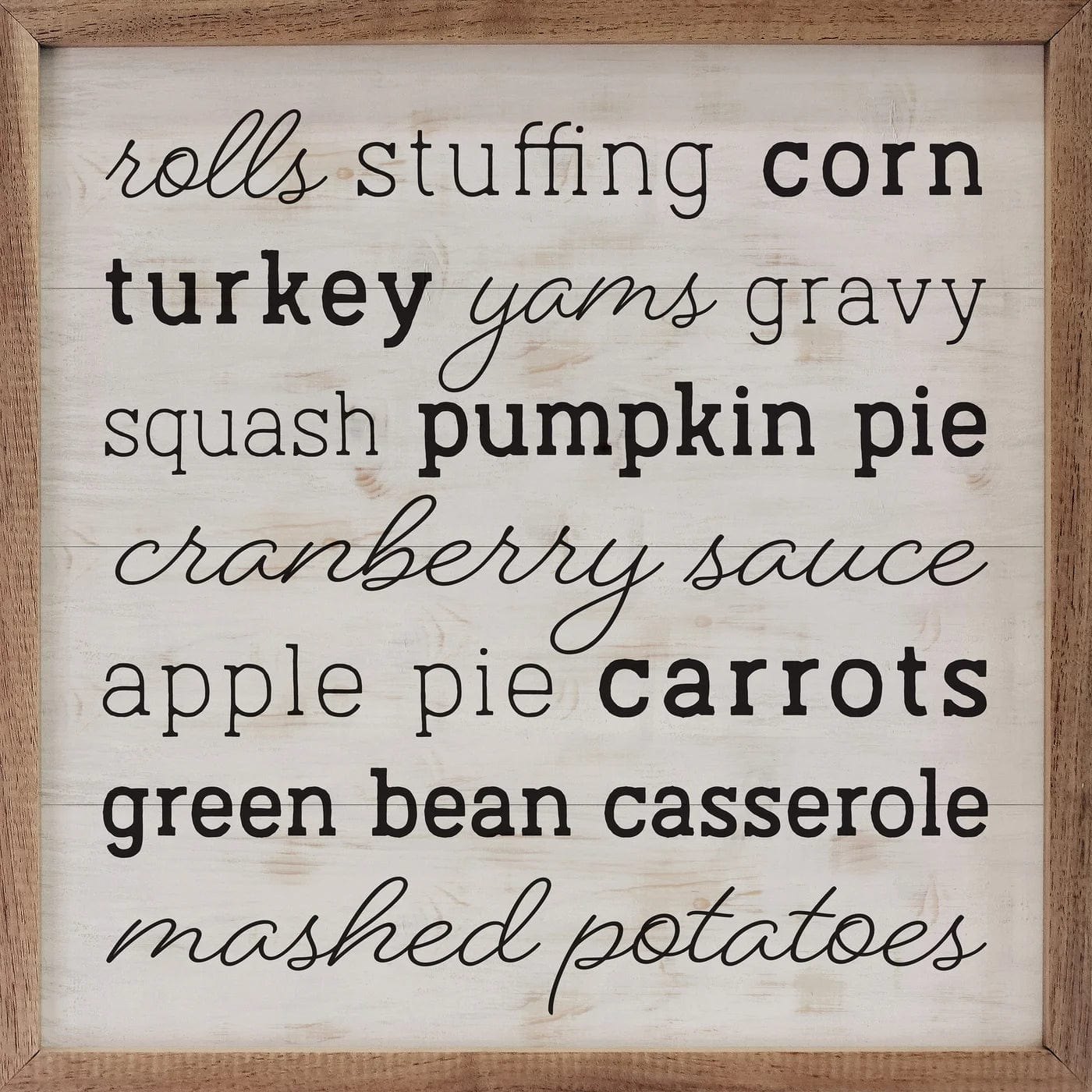 Thanksgiving Menu Sign - 8x8