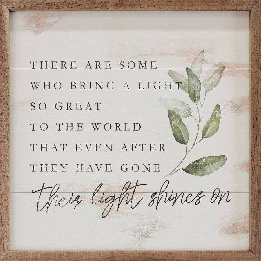 Kendrick Home Sign Their Light Shines Memorial Sign