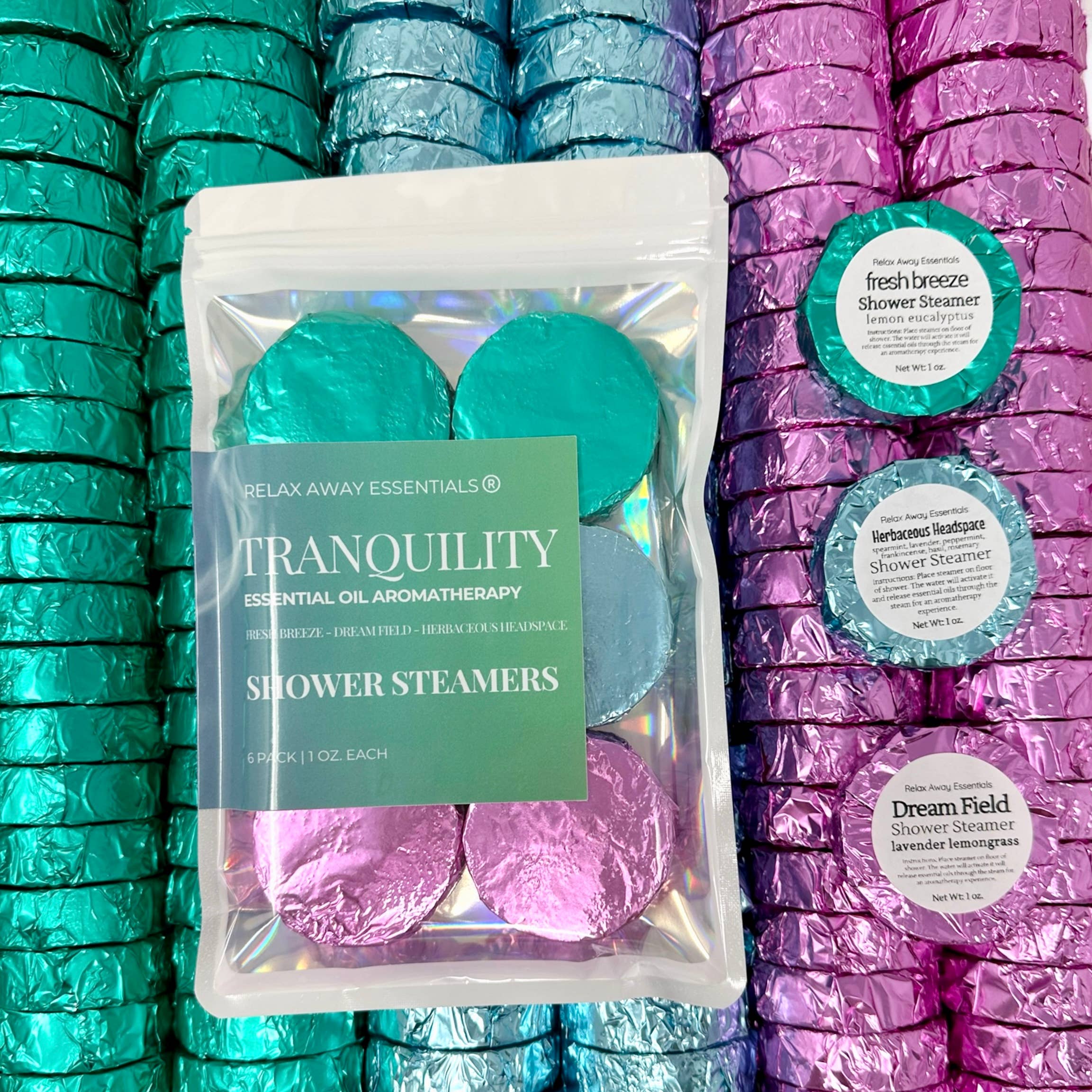 Relax Away Essentials Shower Steamer Tranquility Shower Steamers