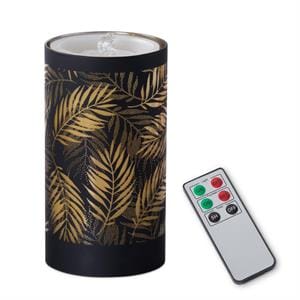 K&K Slip Cover Tropical Leaves Glass Cylinder Slip Cover