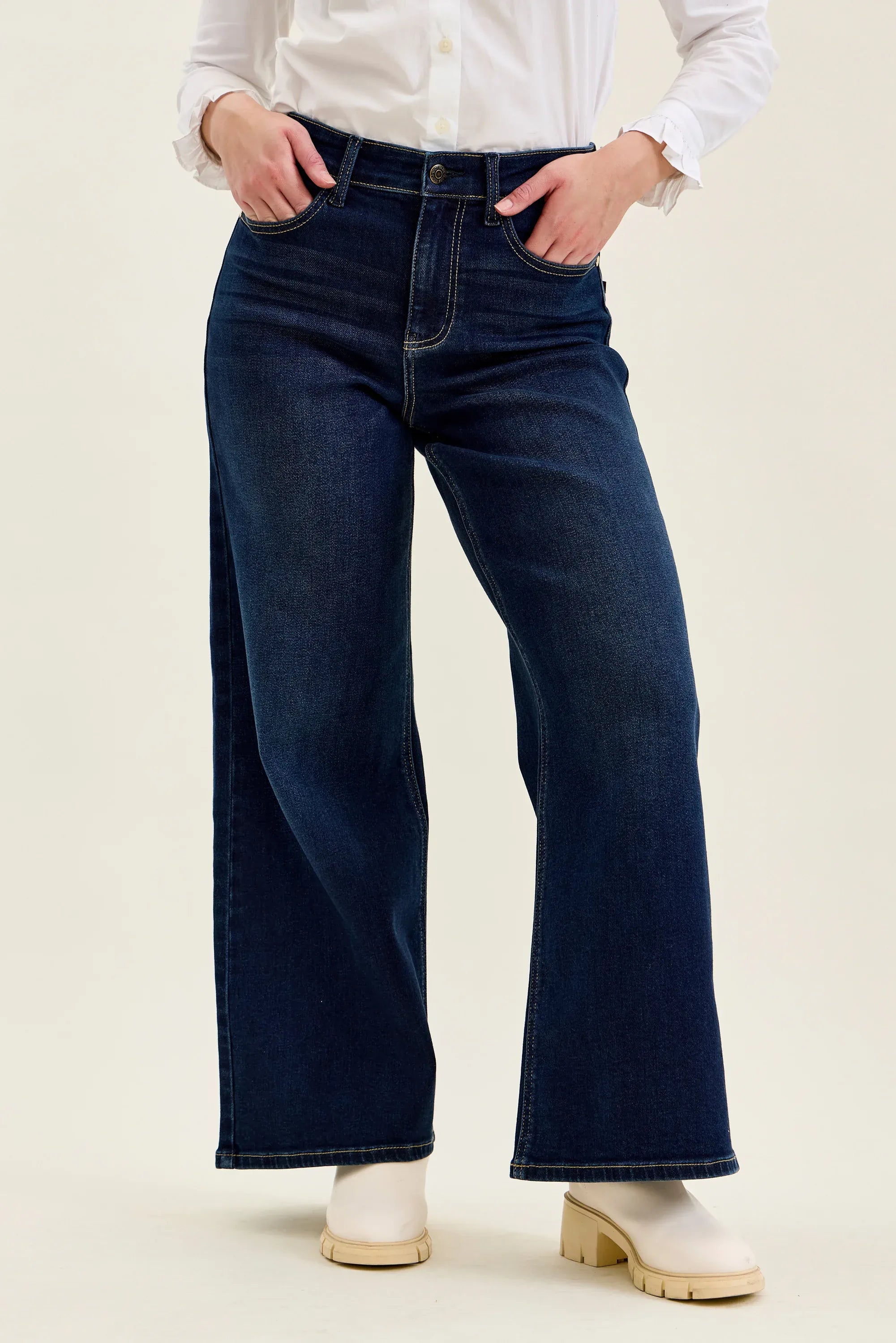 Twilight Petite LUX Retro Wide High Waist Judy Blue Jeans