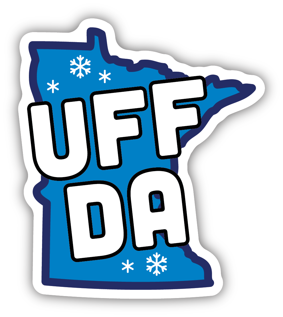 Uff Da Snow MN Sticker