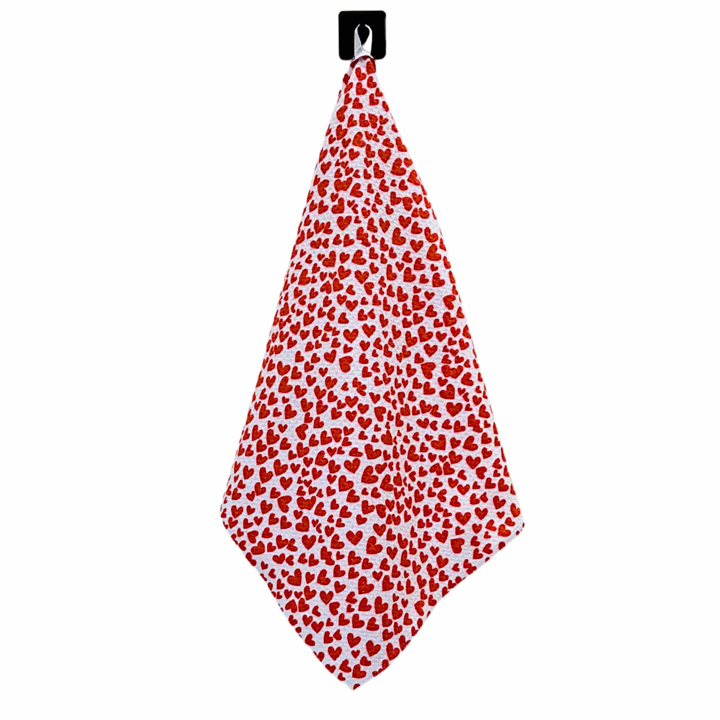 Driftless Studios Valentine's Day XOXO Hearts Waffle Towels - Home Decor