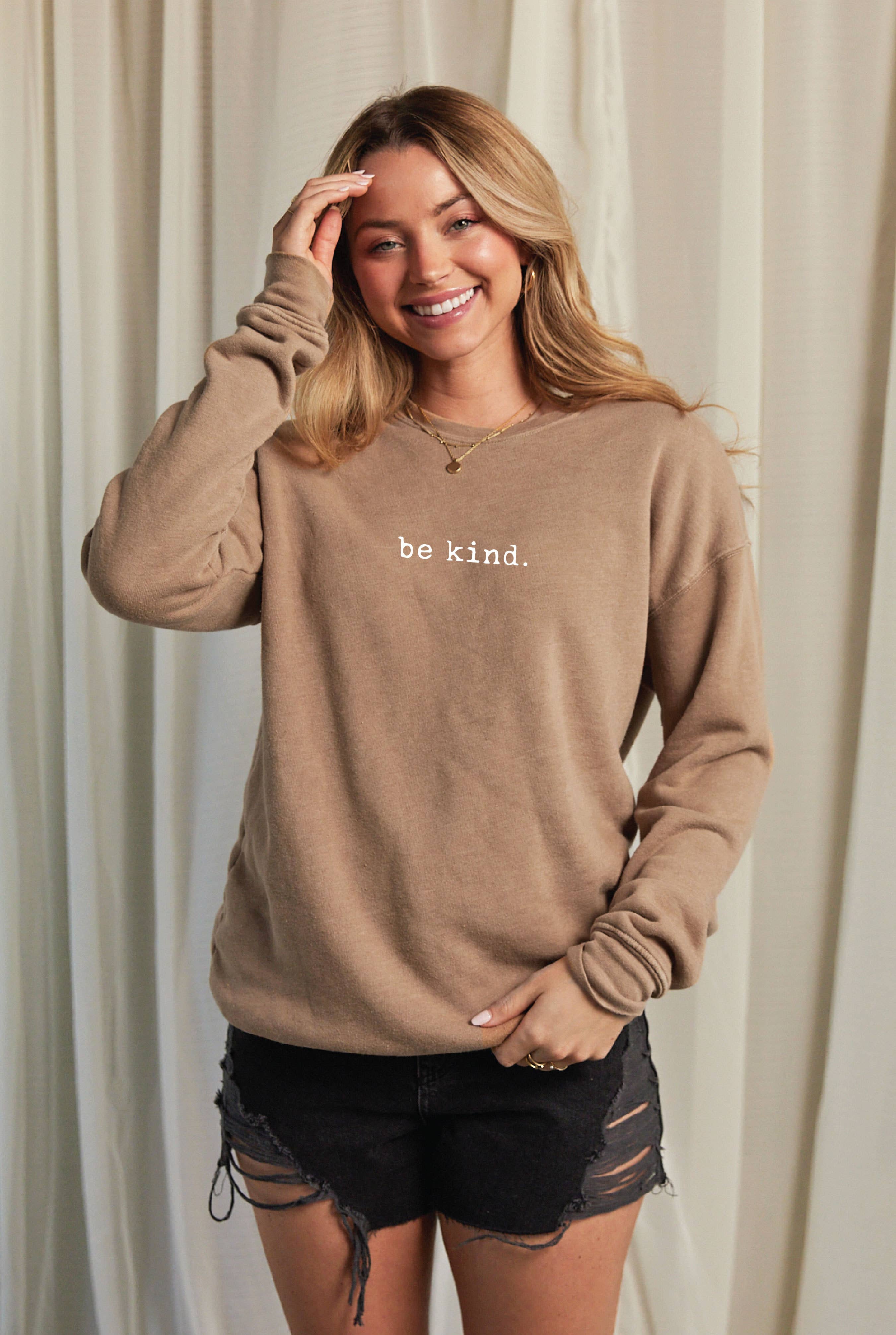 Vintage Maroon BE KIND. Mineral Sweatshirt