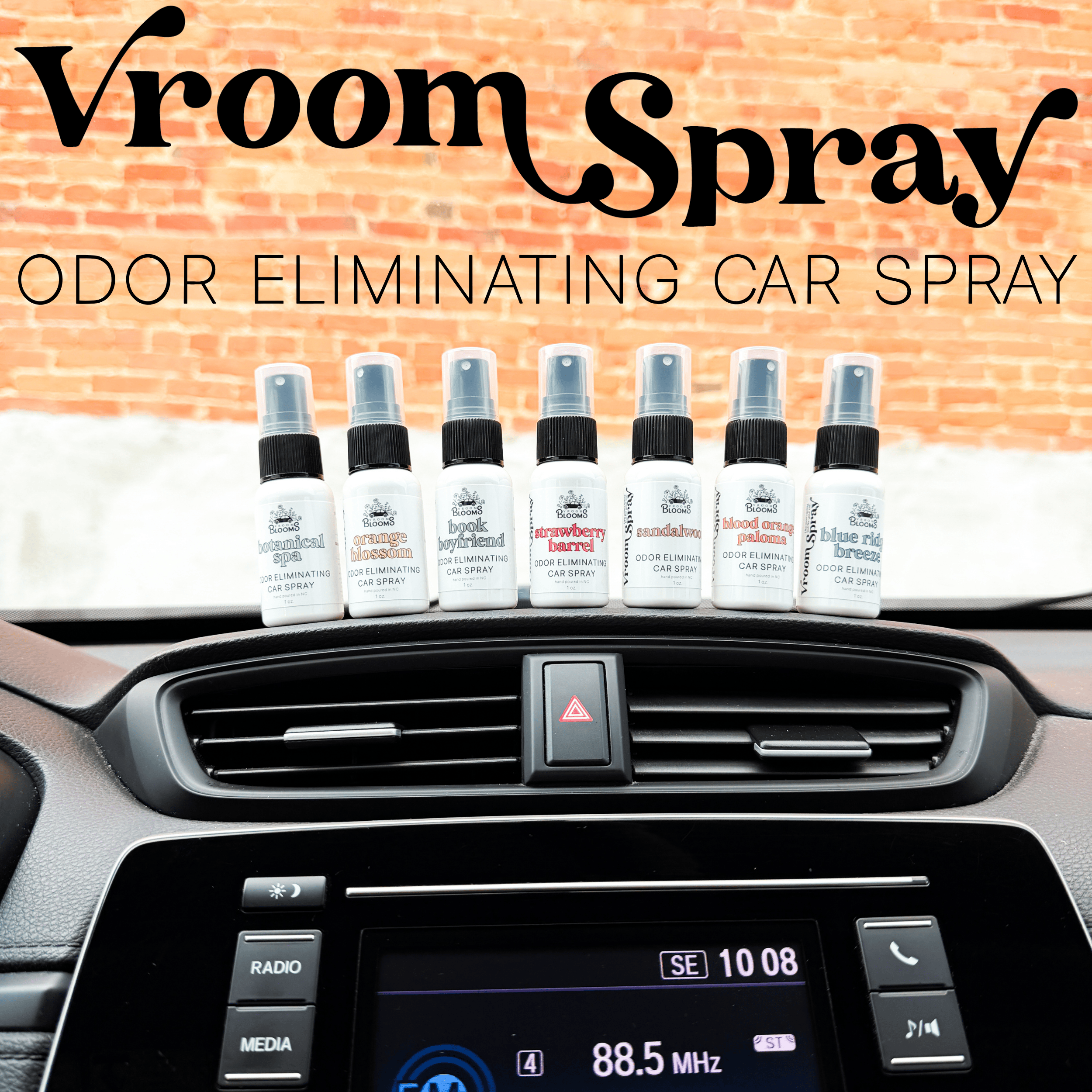 Vroom Blooms Air freshener Vroom Spray Odor Eliminating Car Air Freshener & Interior Spray