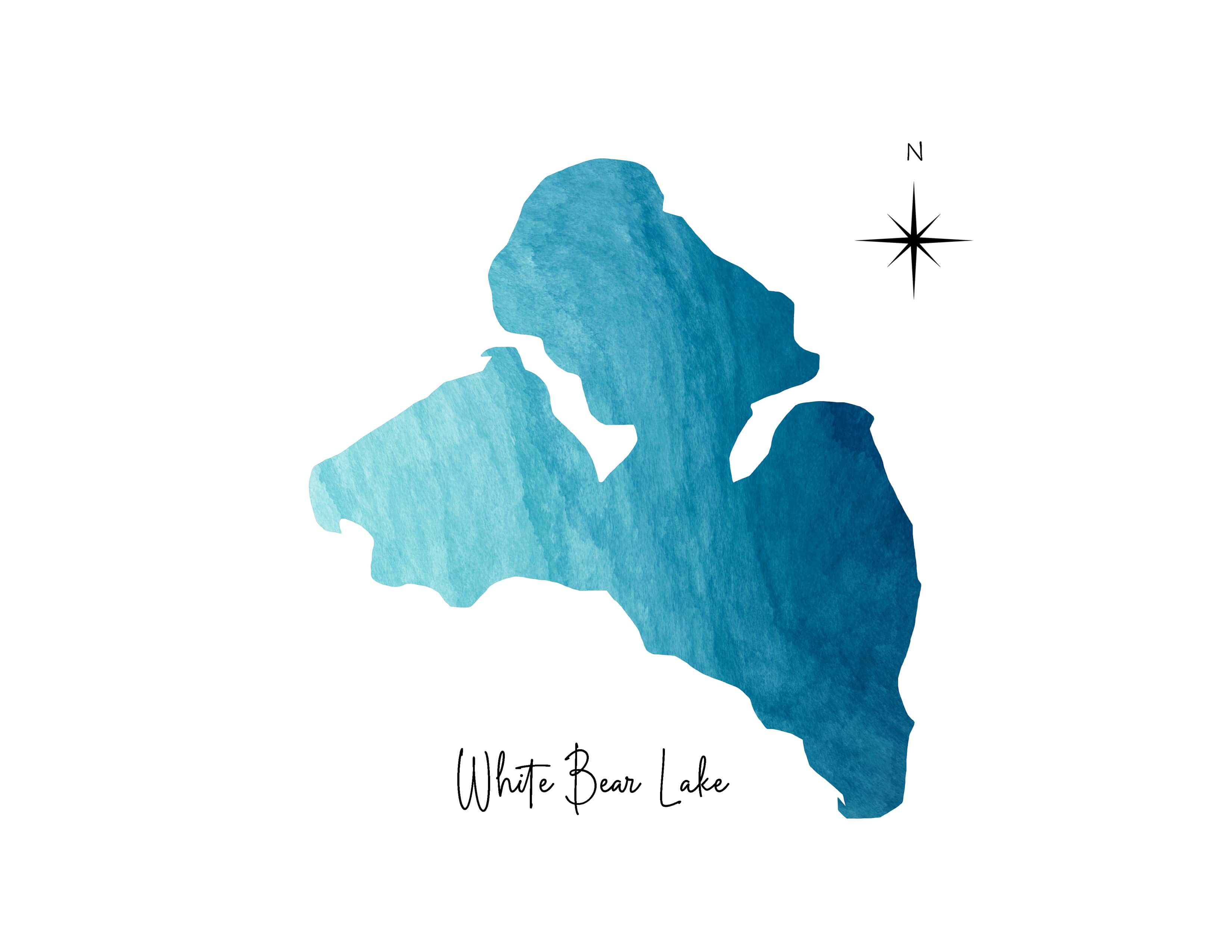 Watercolor Lake Blank Card