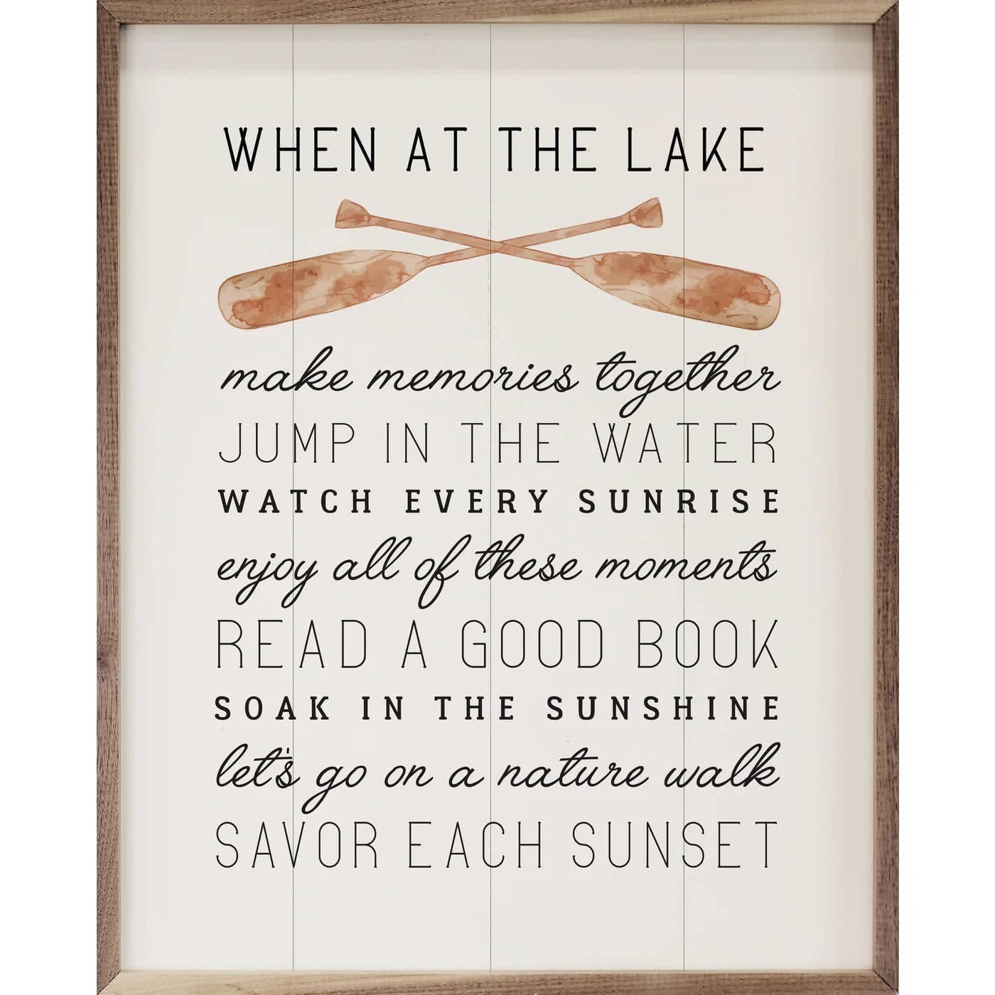 Kendrick Home print When At The Lake Oars Print