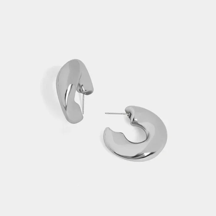 Whispers Chrome Hoop Earring