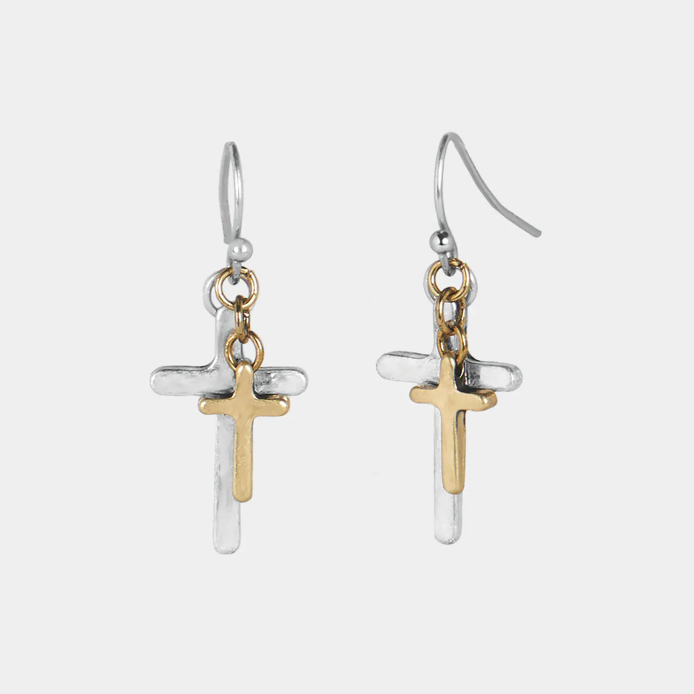 CoCo Carmen Earrings Whispers Layered Cross Dangle Earrings