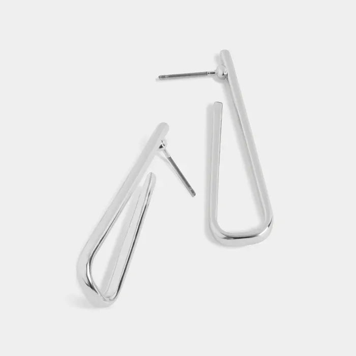 Whispers Pin Drop Hoop Earring