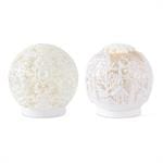 K&K Seasonal Decor White Cutout Acrylic LED Spinning Water Globe