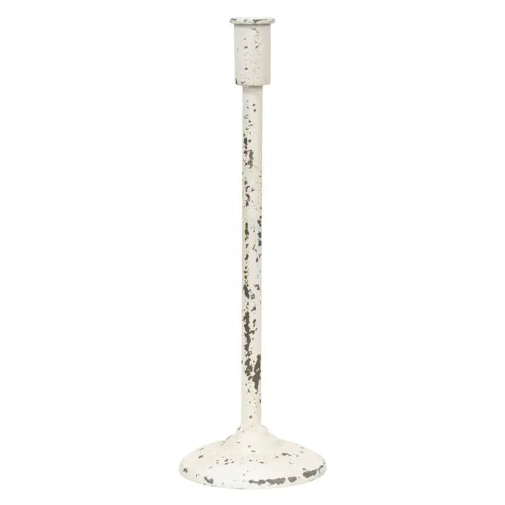 LKM #23 (Lori) Candle Stick White Distressed Candle Stick