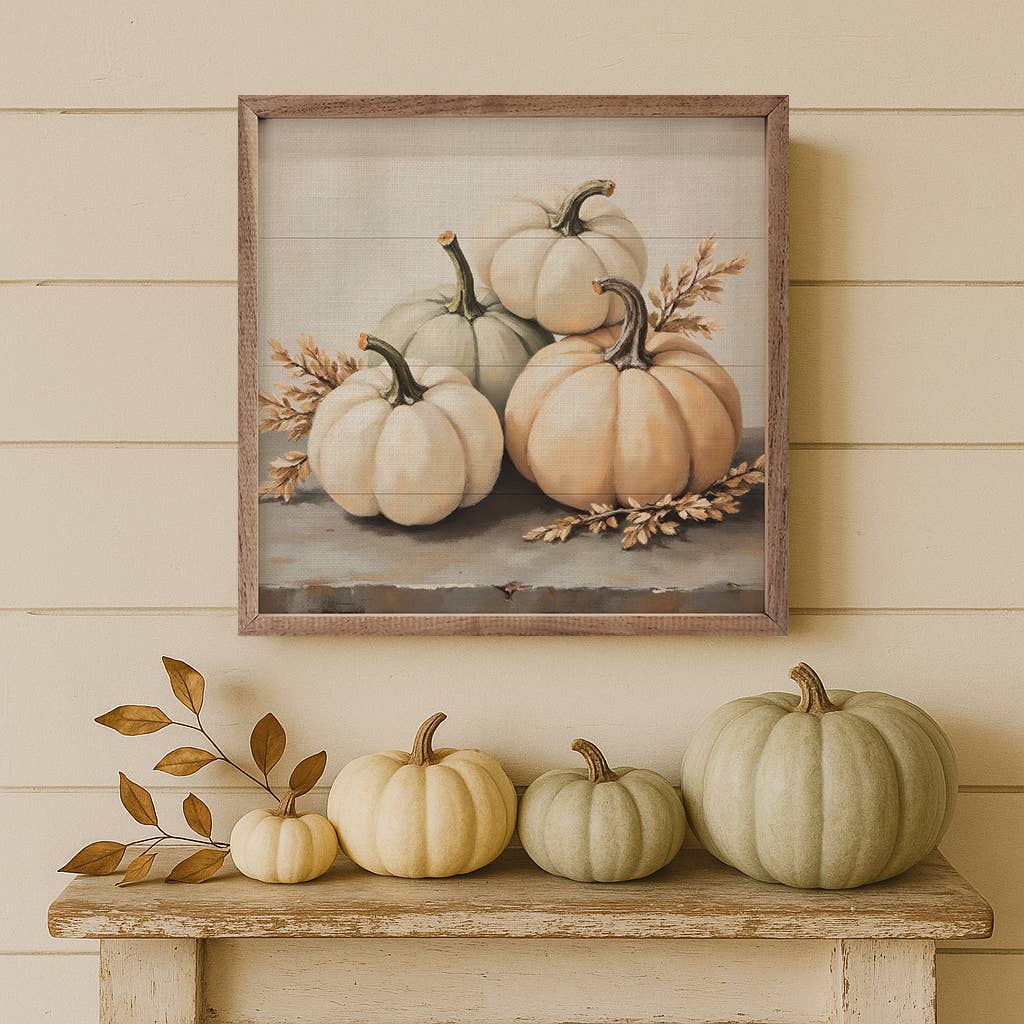 White Pumpkins Print