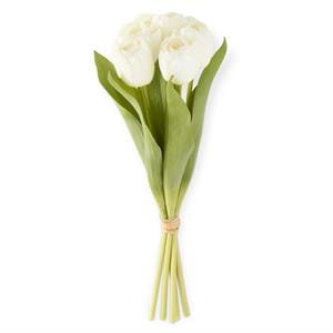 K&K Artificial Floral White Real Touch Tulip Stem