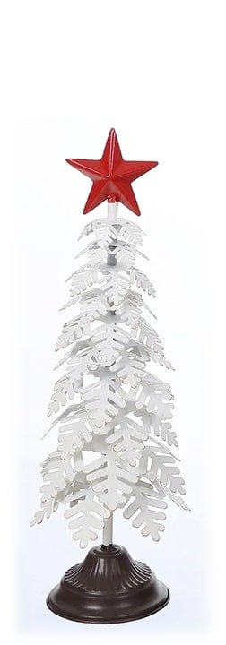 White Snowflake Tree With Star