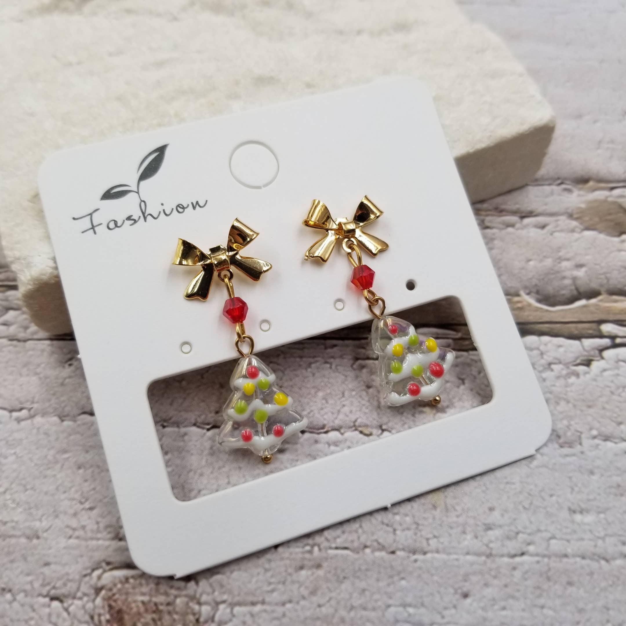 Treasure Wholesale Earrings Winter Christmas Tree Earrings