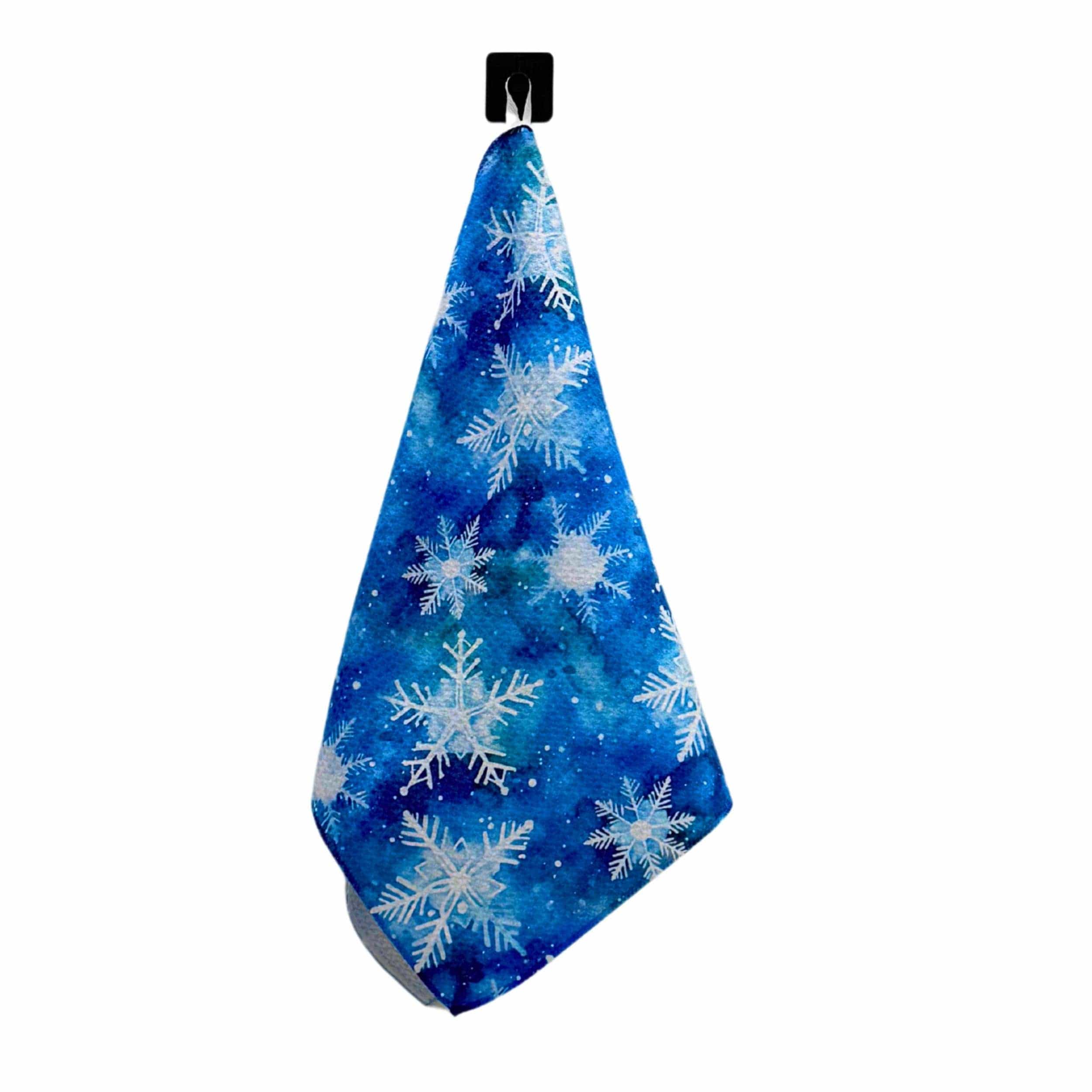 Driftless Studios Kitchen Towels Winter Snow Storm Snowflake Waffle Tea Towels