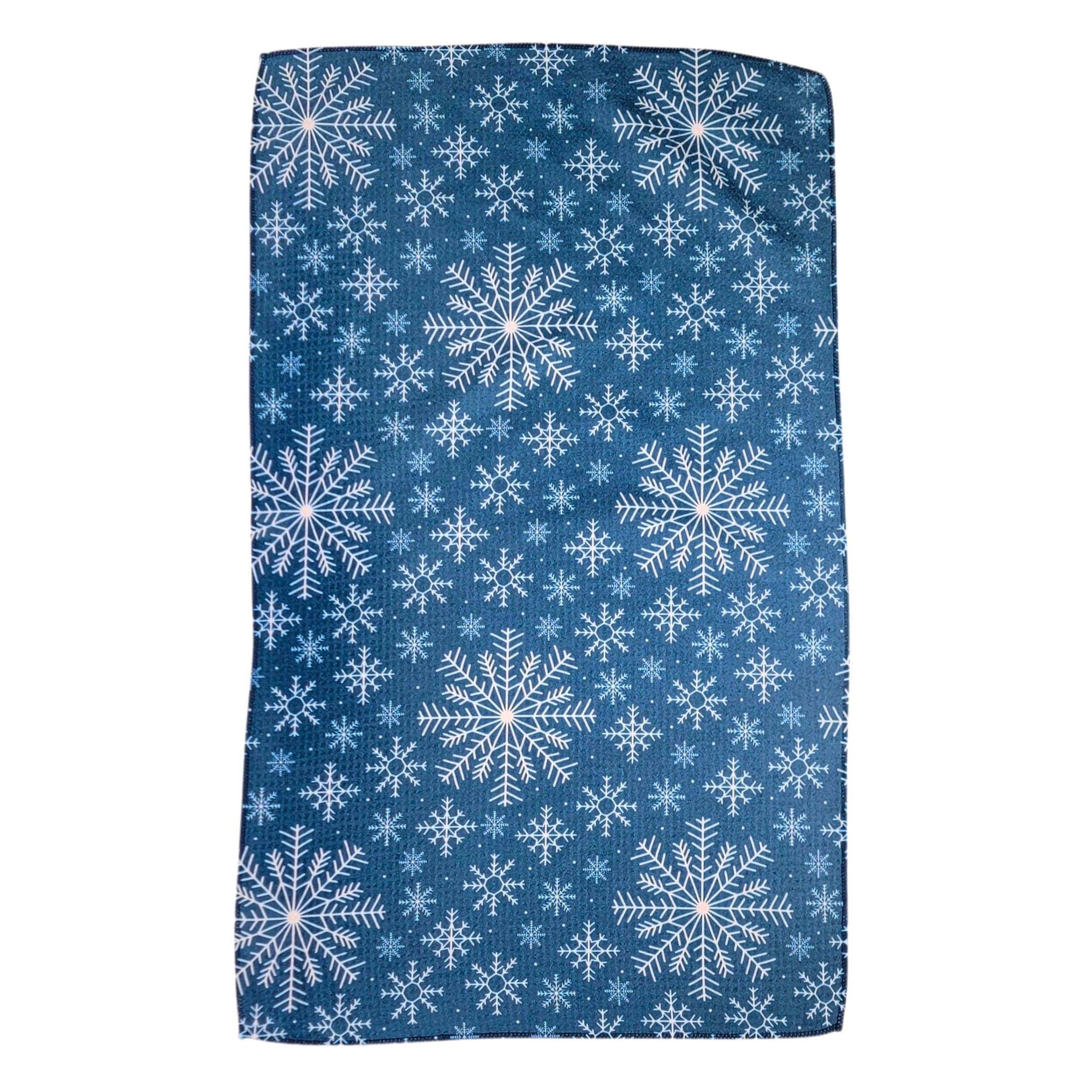 Winter Snowflake Waffle Kitchen Tea Towel