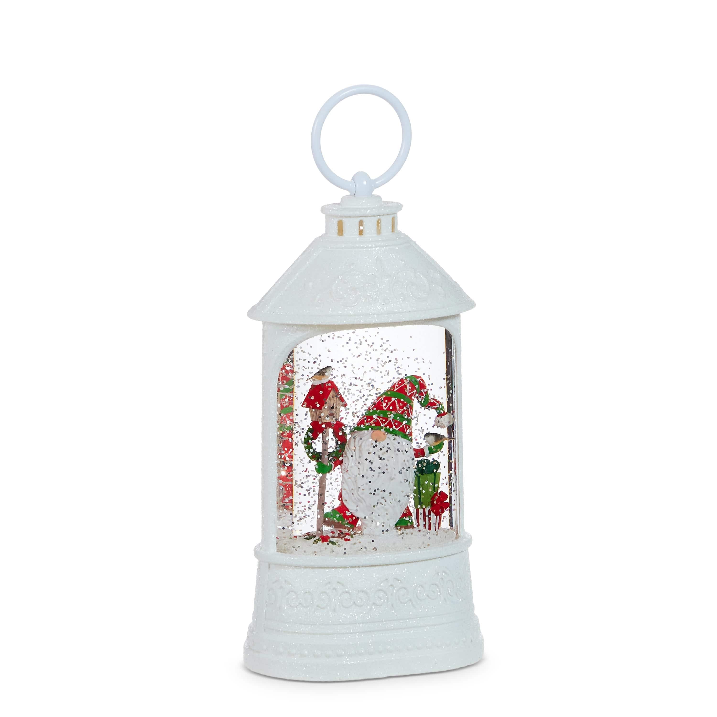RAZ Imports Seasonal Decor Winter Wonderland Gnome Lighted Water Lantern